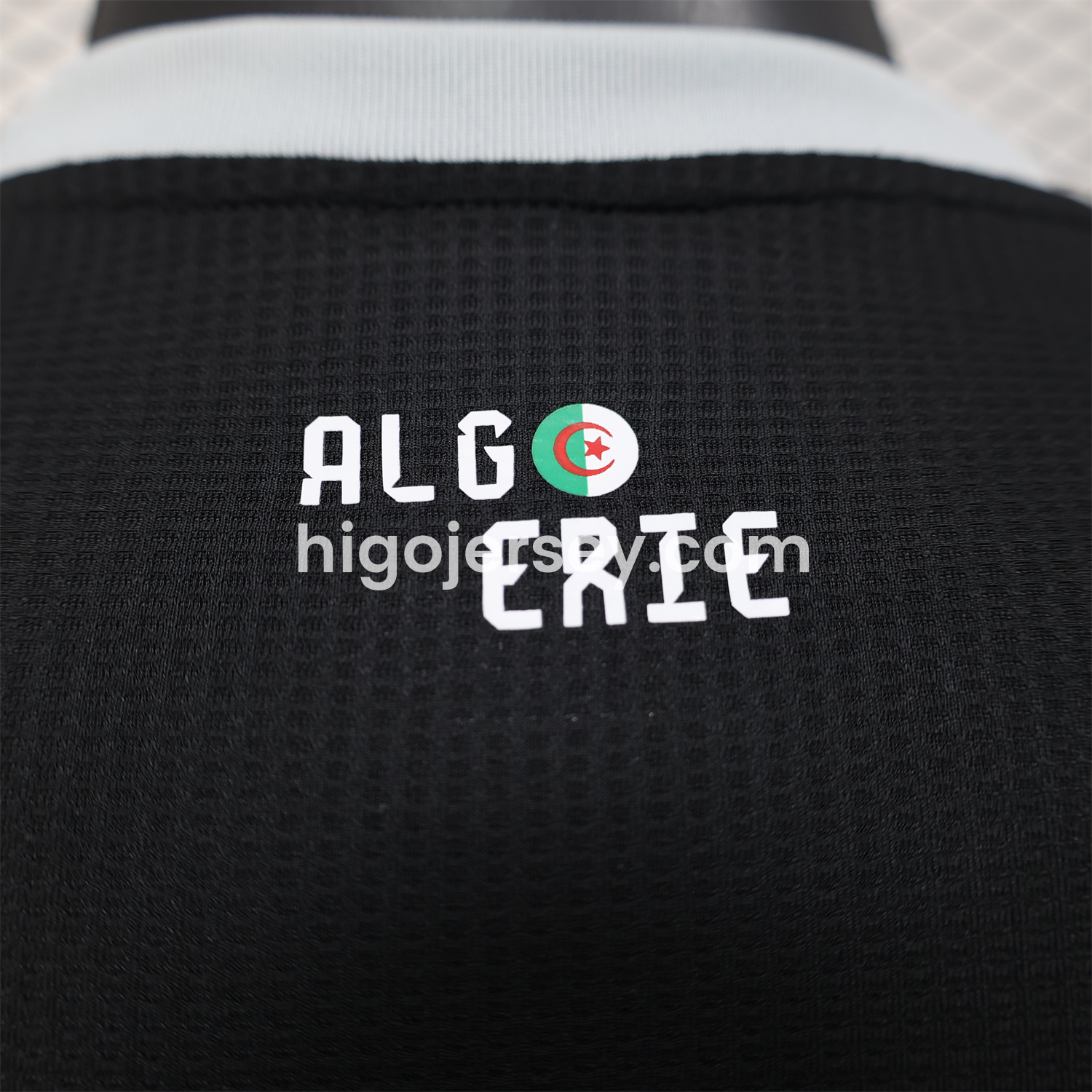 Higojerseys-Algeria 25-26 Pure Black with White Chest Text Jersey - Player Version
