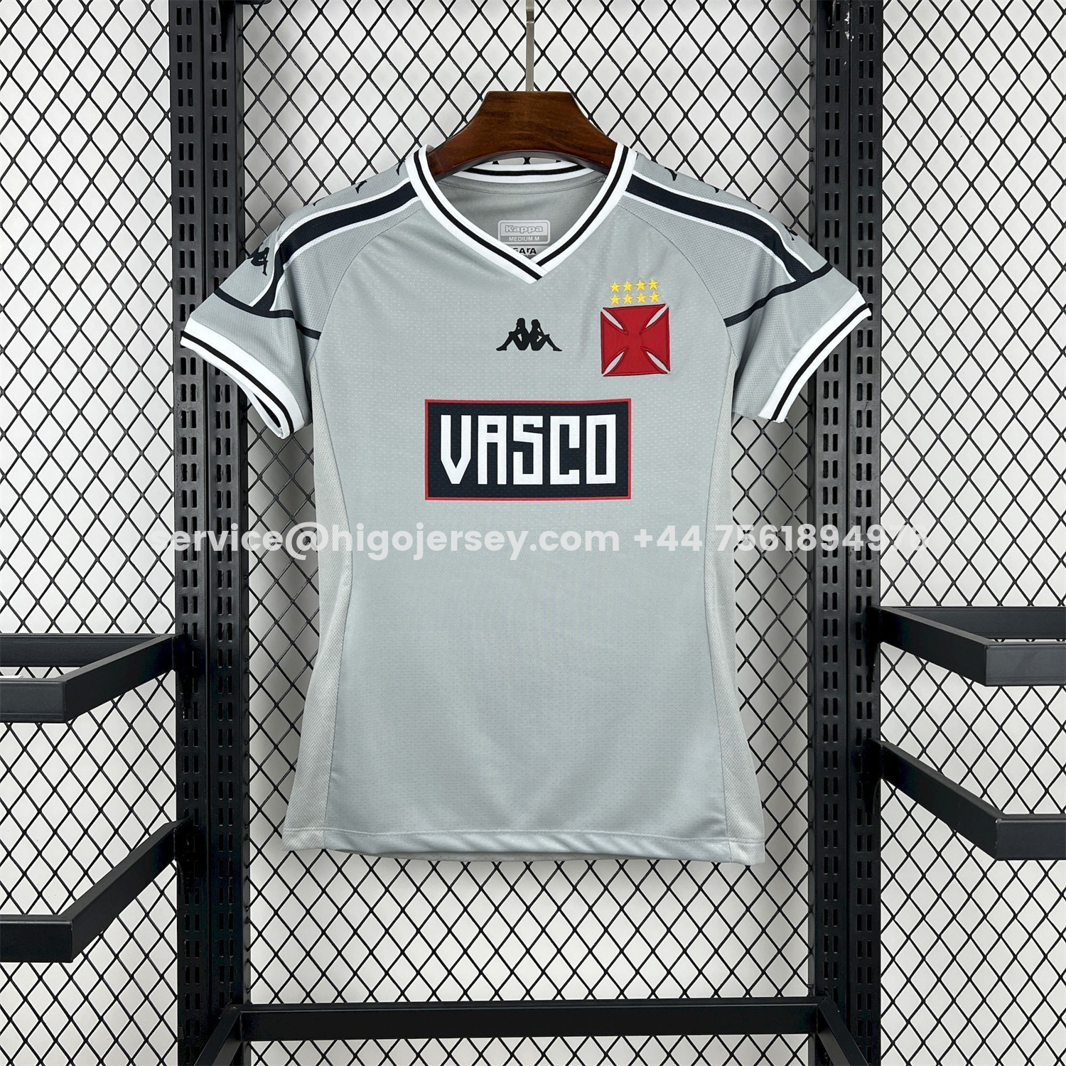 Higojerseys-Women's Vasco da Gama 25-26 Grey Pre-Match Jersey