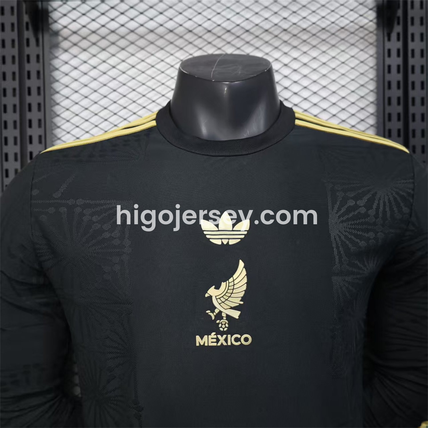 Higojerseys-Mexico 2025 Gold Cup Black Long Sleeves Jersey - Player Version