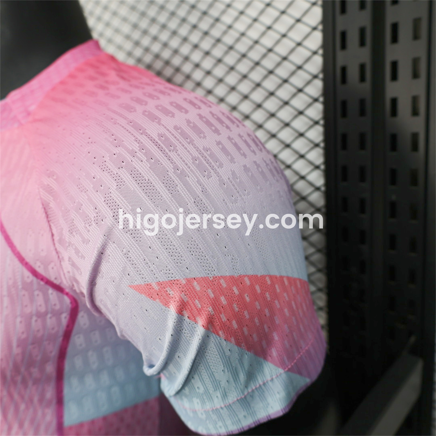 Higojerseys-Barcelona 25-26 Pink and Light Blue Stripes Jersey - Player Version