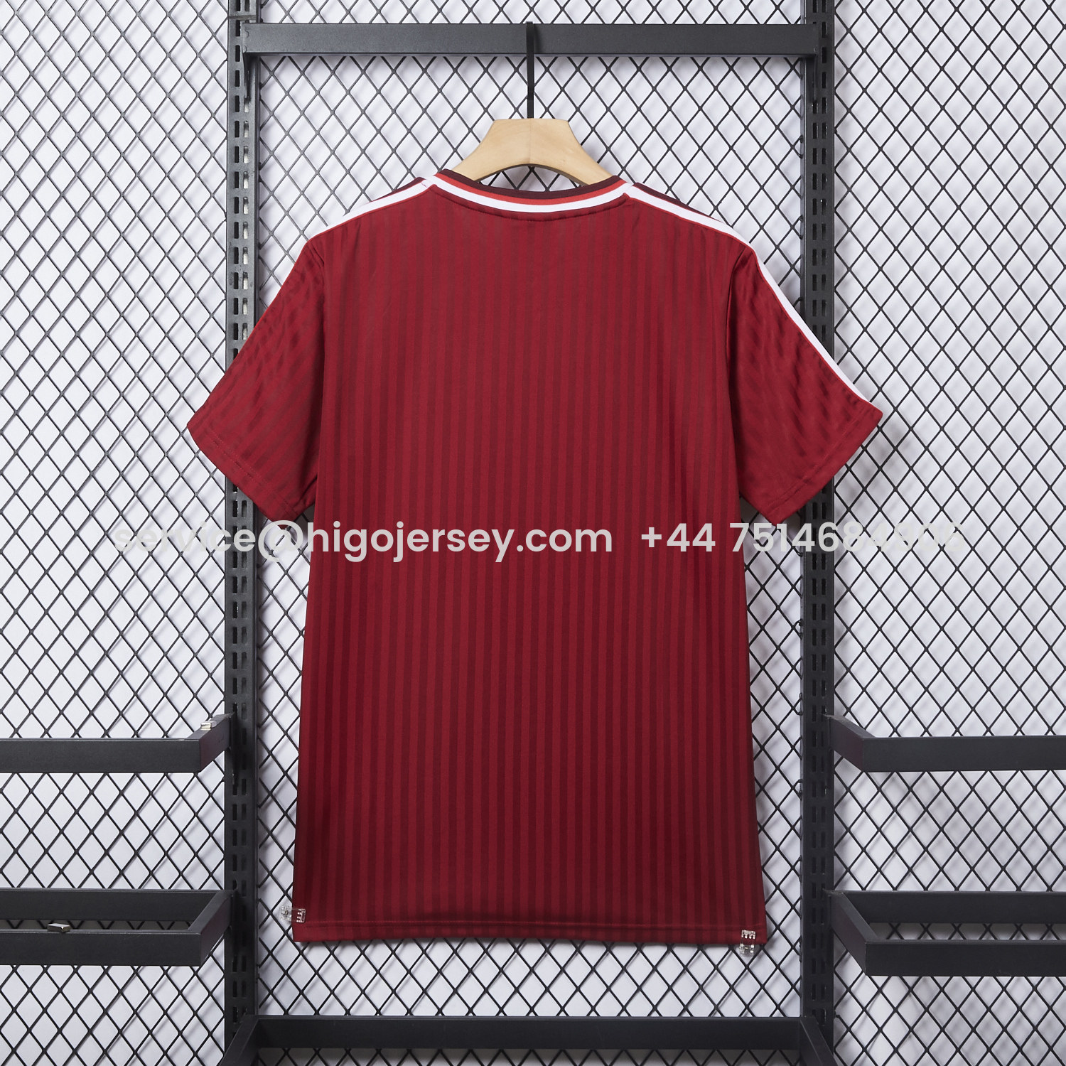 Higojerseys-Bayern Munich 25-26 Trefoil Wine Red Travel Jersey - Fans Version
