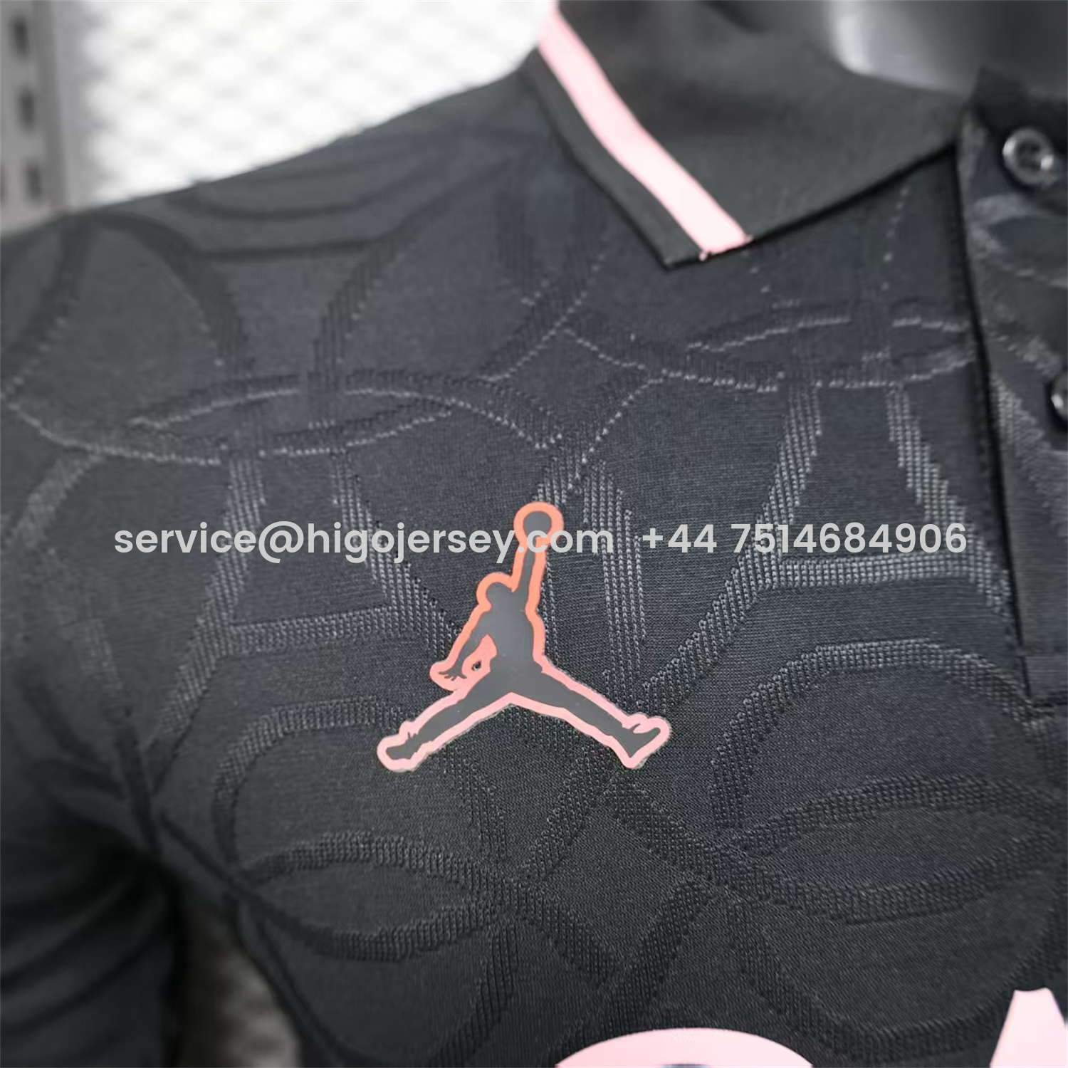 Higojerseys-Paris Saint-Germain PSG 25-26 JD Black Special Jersey with Red Badge - Player Version