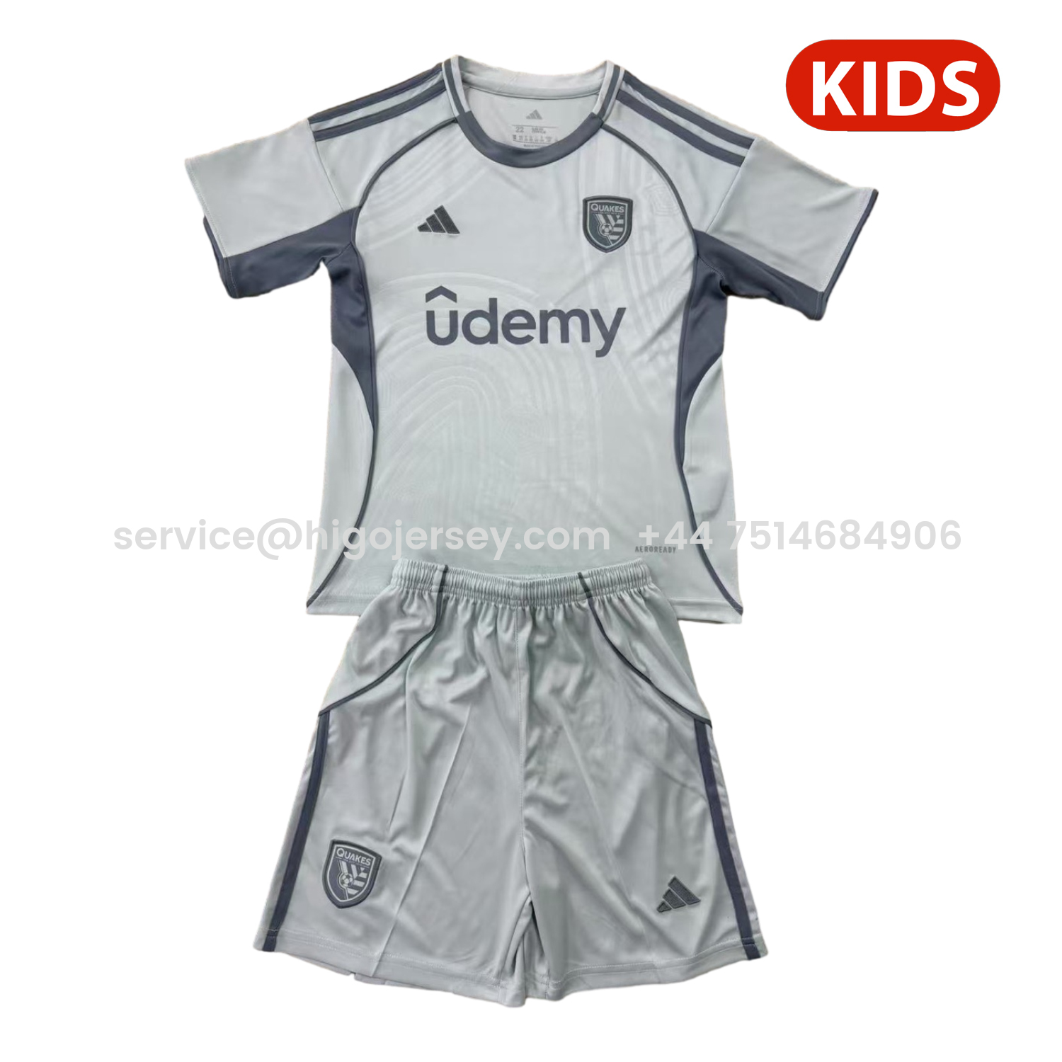 Higojerseys-San Jose Earthquakes 25-26 Pre-Match Training Kids Kit