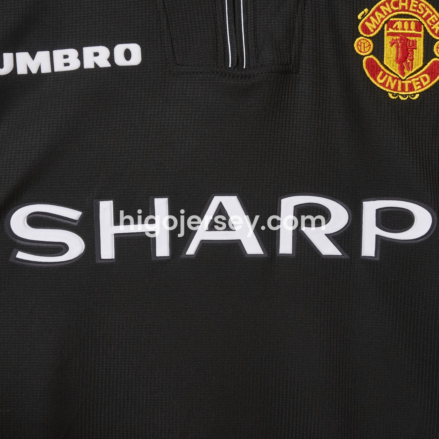 Higojerseys-Retro Manchester United 1998-99 Black Jersey