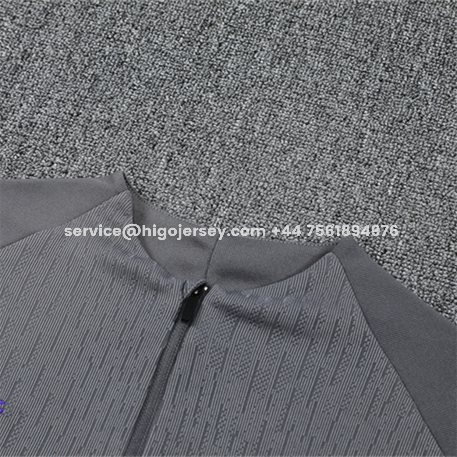 Higojerseys-Barcelona 25-26 Kids Long Sleeve Training Set - Grey Top & Black Pants