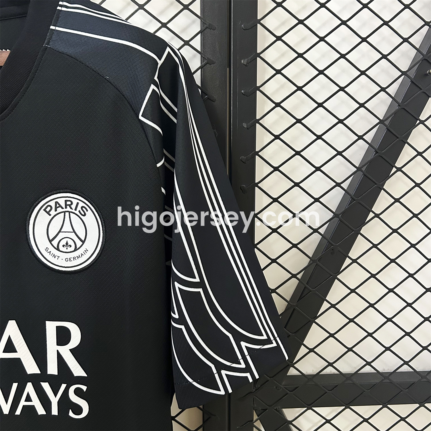 Higojerseys-Paris Saint-Germain PSG 24-25 Fourth Black Jersey - Fans Version