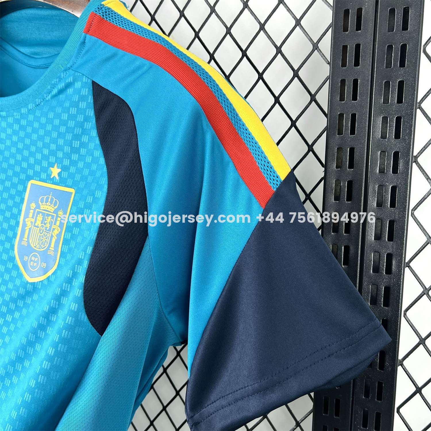 Higojerseys-Spain 2026 Lake Blue Pre-Match Training Jersey - Fans Version