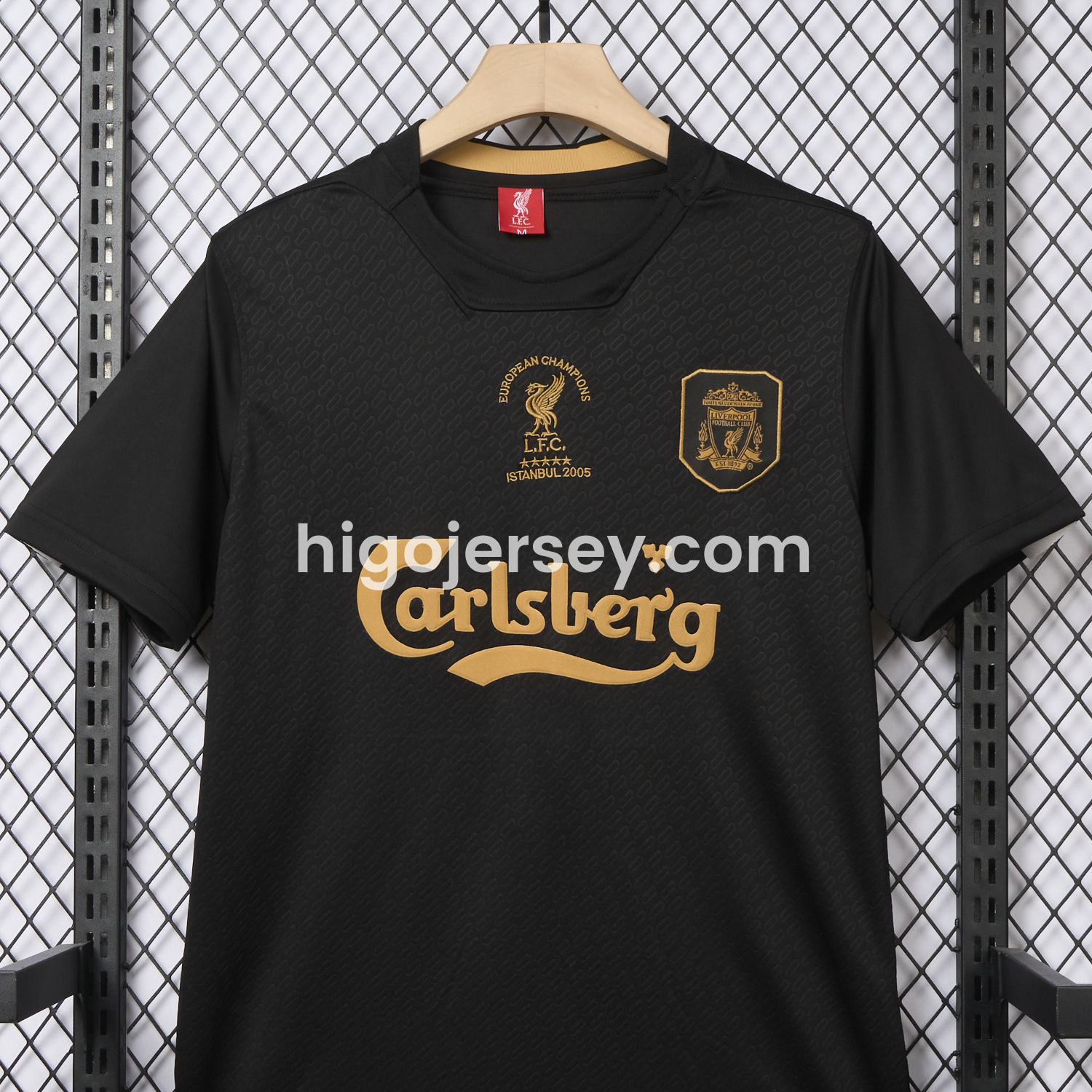 Higojerseys-Liver.pool 25-26 Istanbul 2005 Anniversary Black Jersey - Fans Version