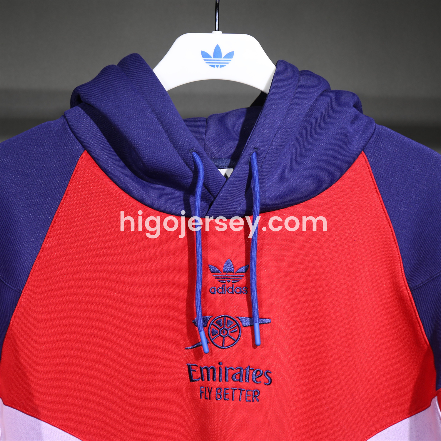 Higojerseys-Arsenal 2025 Fleece-Lined Training Hoodie Set - Purple & Red Hoodie + Pants