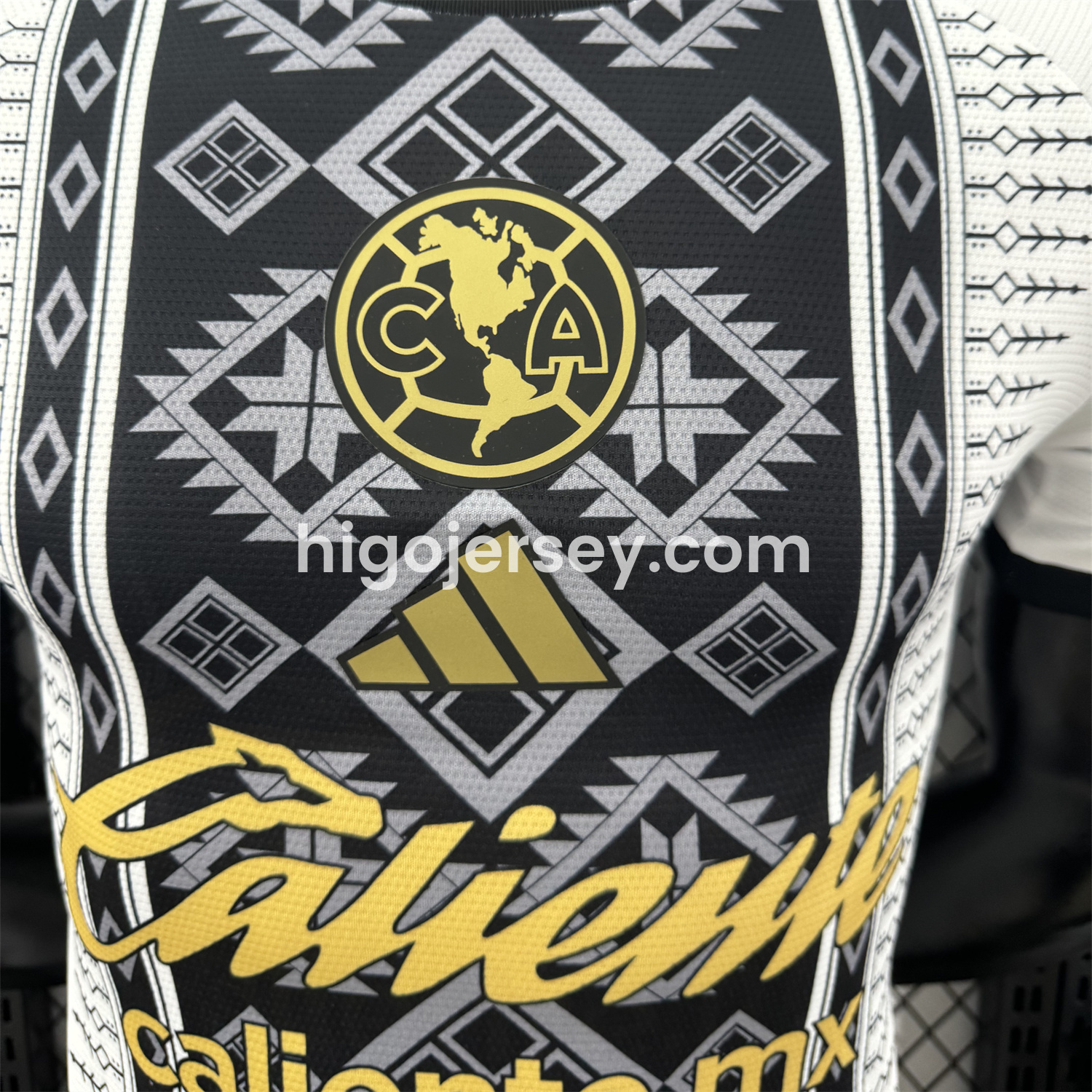 Higojerseys-Club América 25-26 Black Totem Pattern White Special Jersey - Player Version