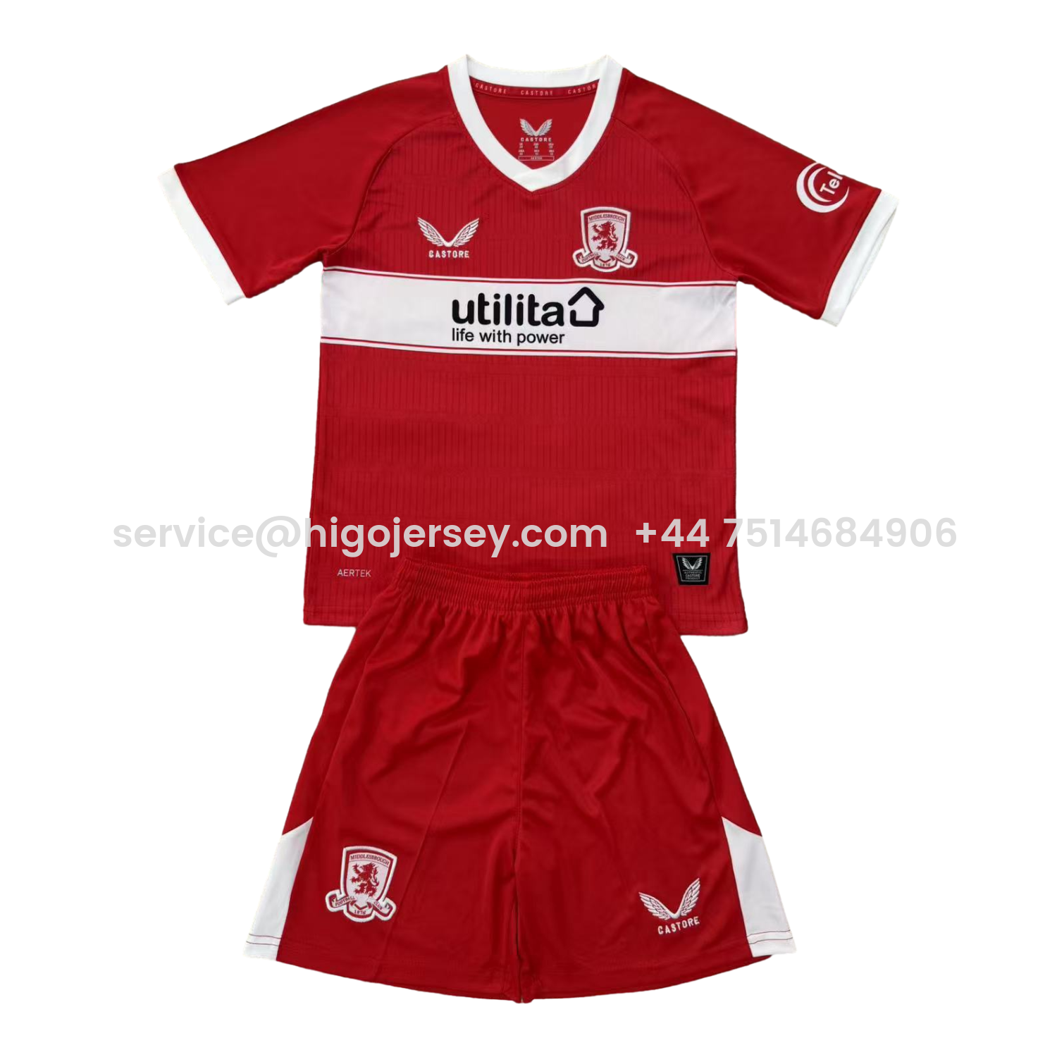 Higojerseys-Middlesbrough 25-26 Home Men's Adult Jersey Set - Fans Version