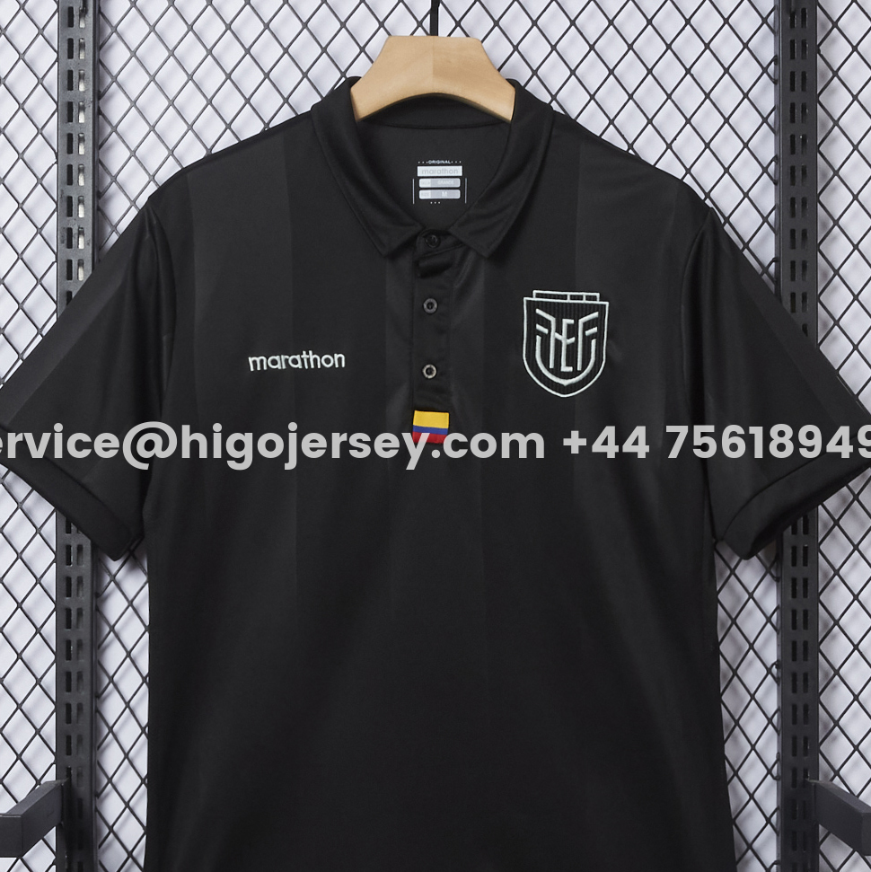 Higojerseys-Ecuador 2025 Centenary Black Special Jersey - Fans Version