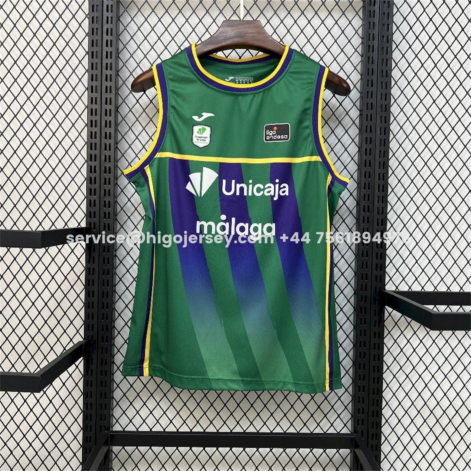 Higojerseys-Malaga 25-26 Green Basketball Training Vest - Fans Version