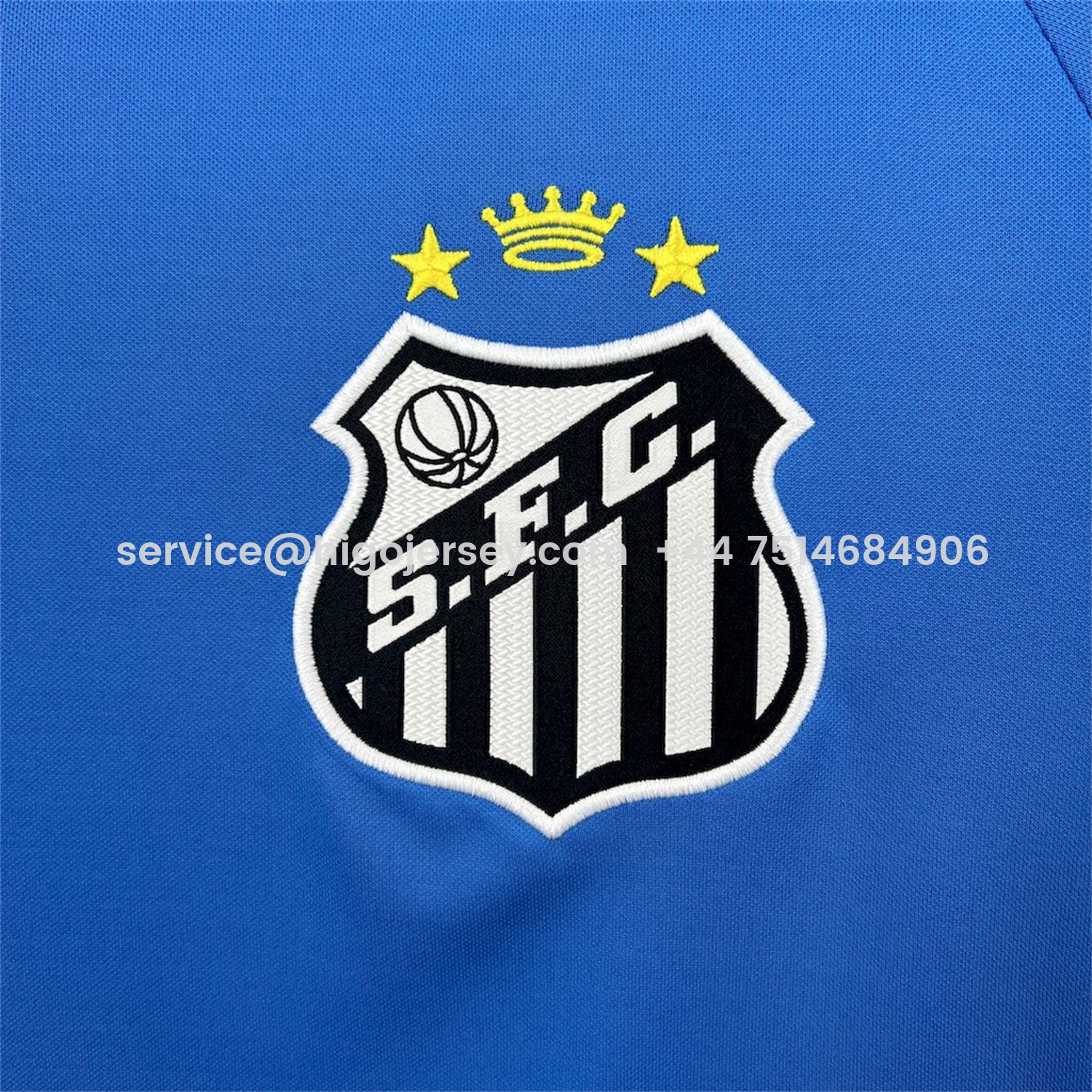 Higojerseys-Santos 25-26 Blue Goalkeeper Unsponsored Jersey - Fans Version