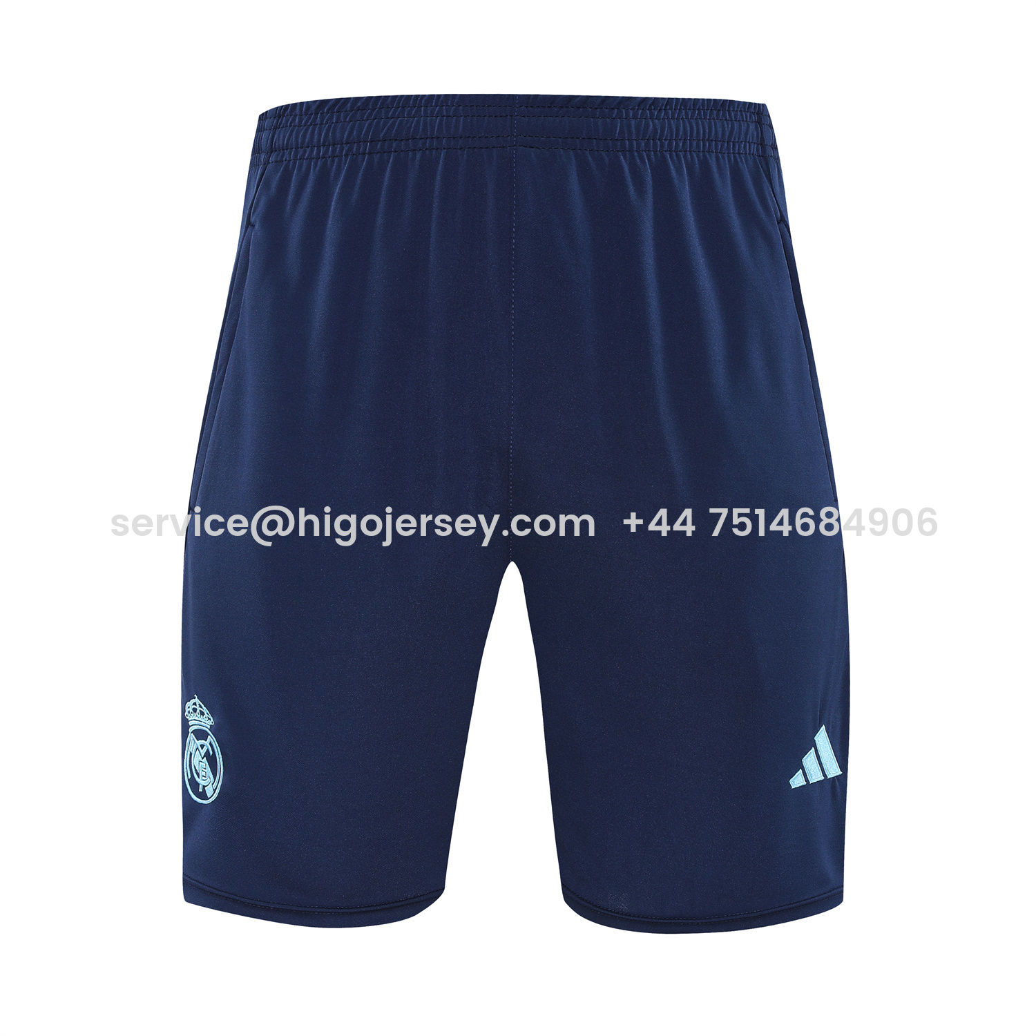 Higojerseys-Real Madrid 25-26 Vest Training Set - Blue Water Pattern Top & Deep Blue Shorts