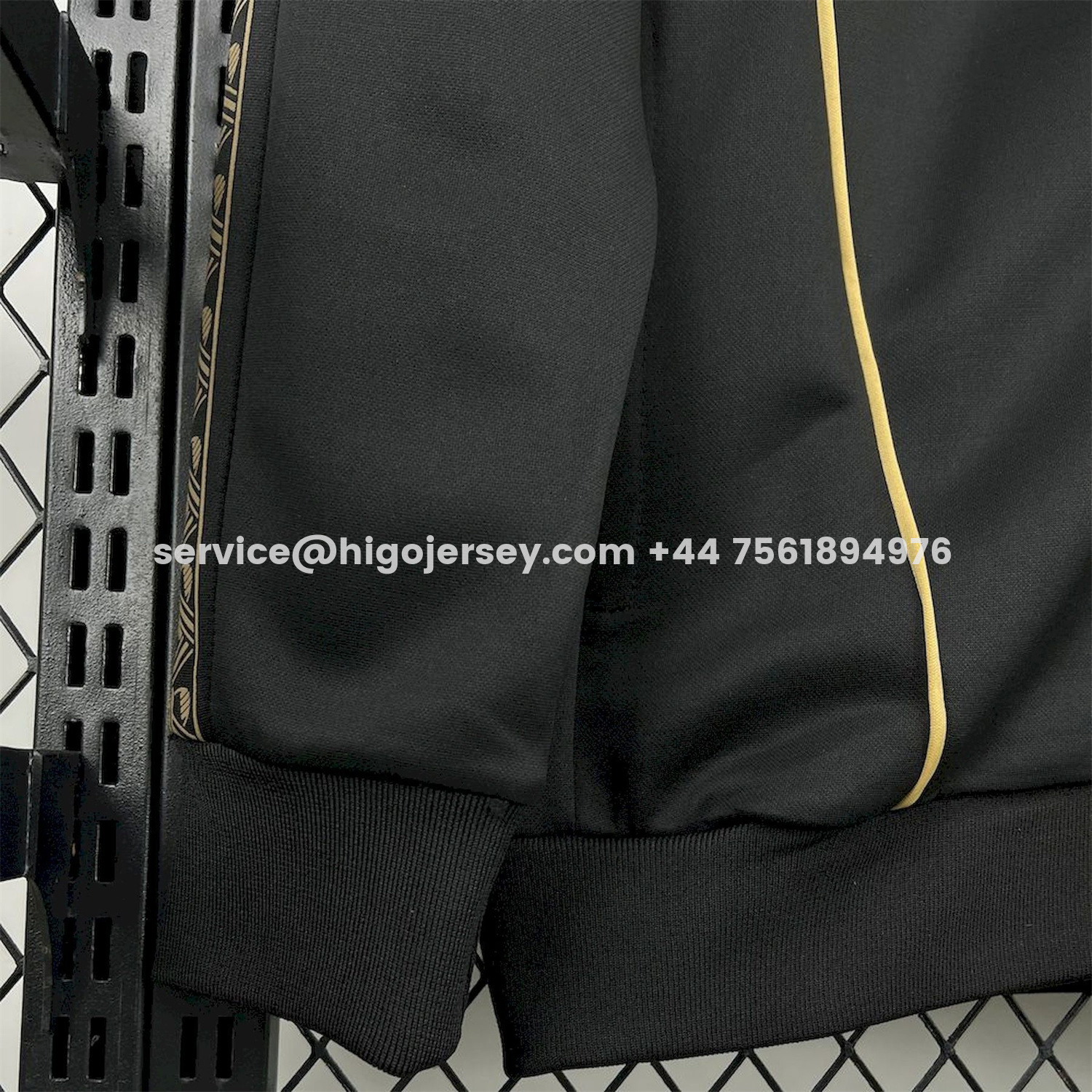 Higojerseys-Portugal 25-26 Eusebio Special Windbreaker Training Set - Black White Top and Pants