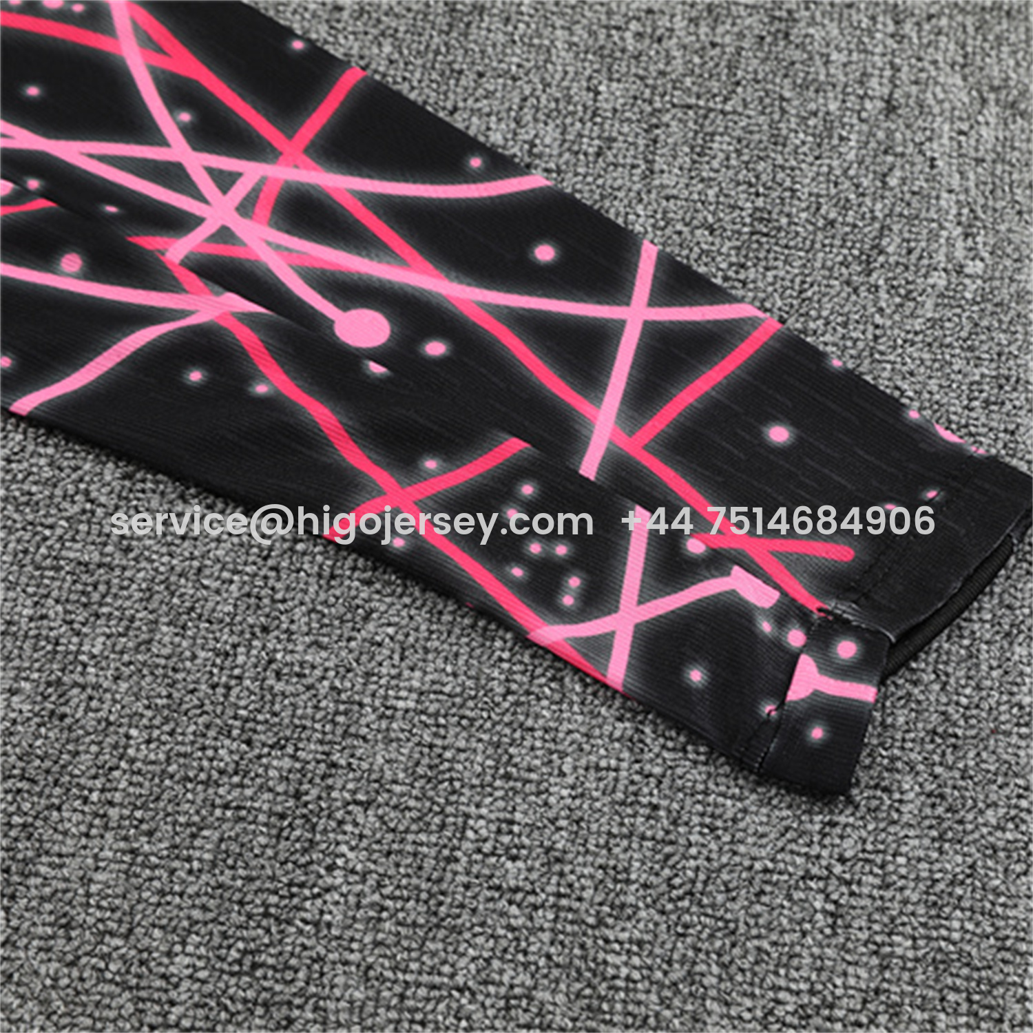 Higojerseys-Paris Saint-Germain PSG 25-26 Long Sleeve Training Set - JD Black Pink Top and Black Pants