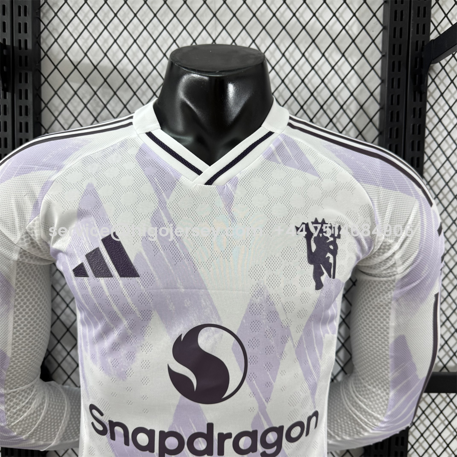 Higojerseys-Manchester United 25-26 Away Long Sleeves Jersey - Player Version