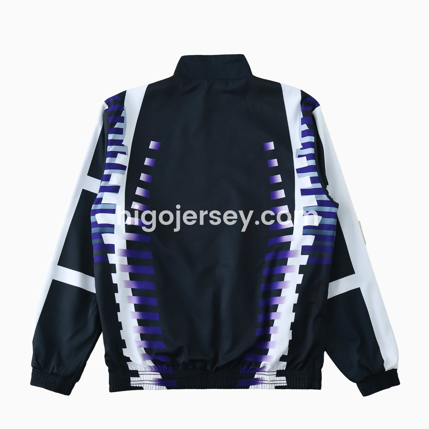 Higojerseys-Retro Real Madrid 1997-98 Third Double Sided Reversible Windbreaker - Black & Blue