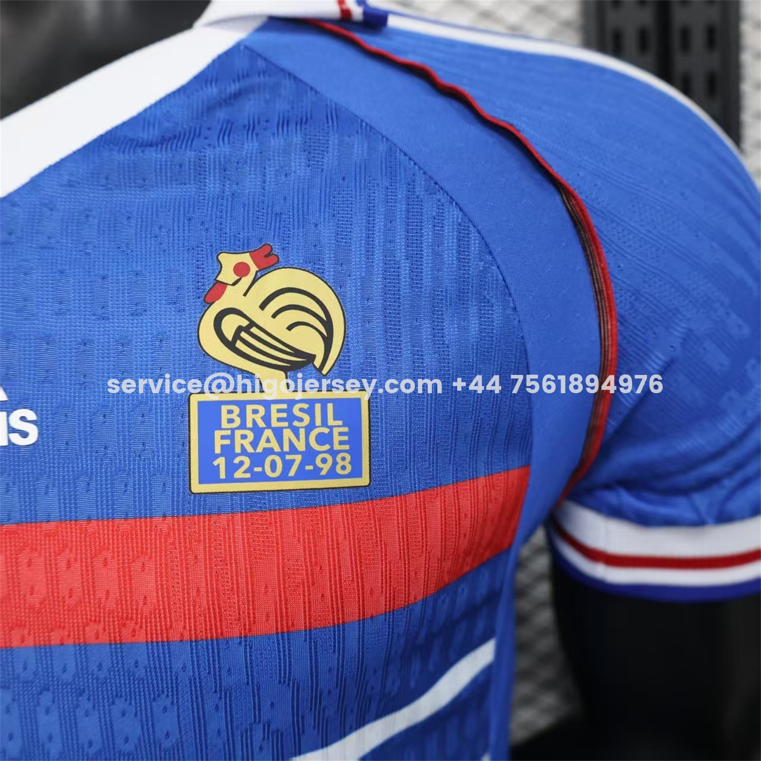 Higojerseys-Retro France 1998 Home Blue Jersey - Player Version