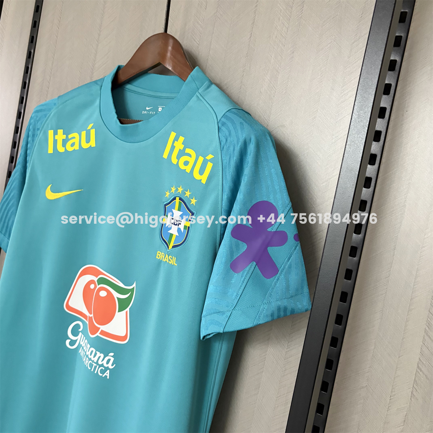 Higojerseys-Retro Brazil 2022 Pre-Match Cyan Special Jersey