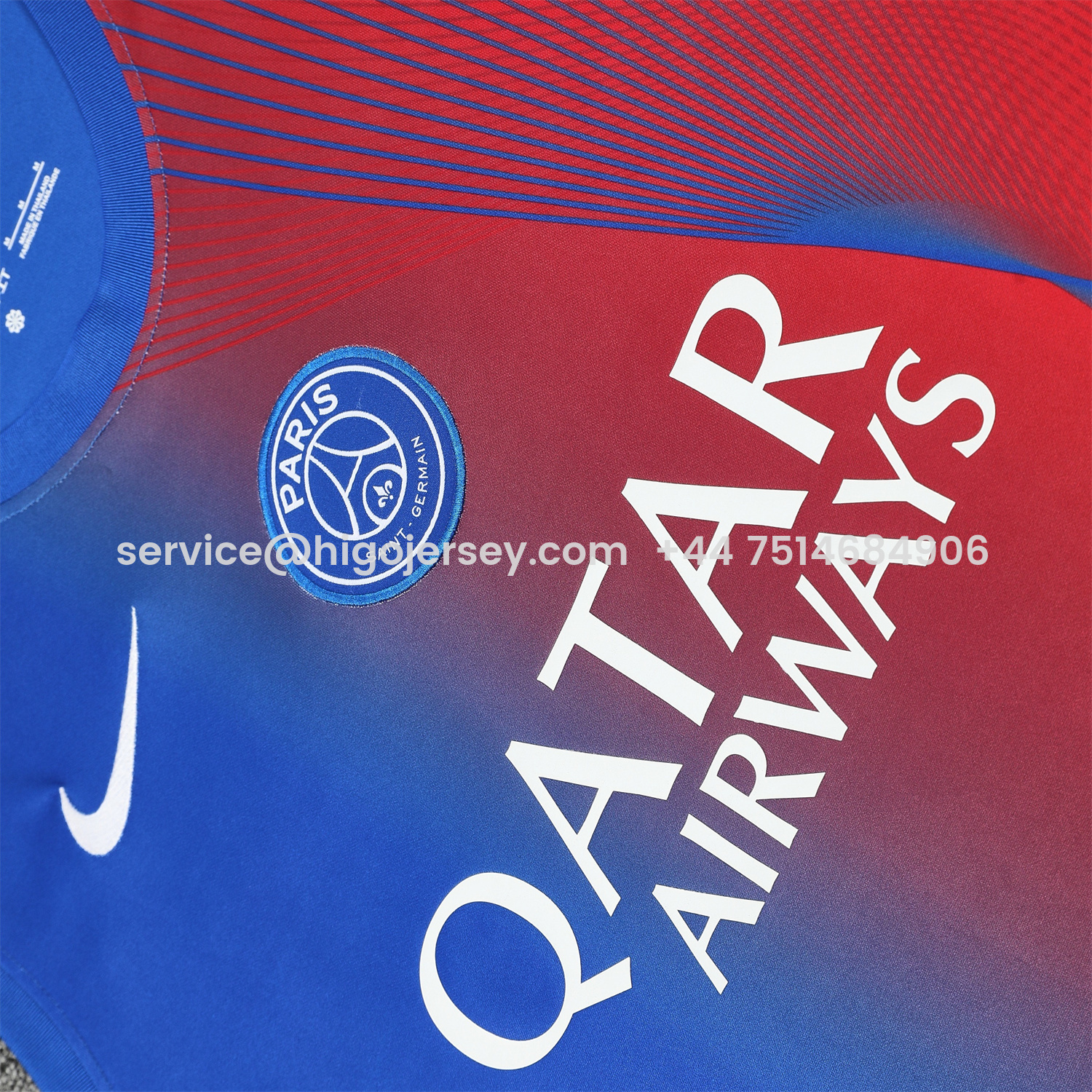 Higojerseys-Paris Saint-Germain PSG 25-26 Vest Training Set - Red And Blue Lines Vest & Blue Shorts