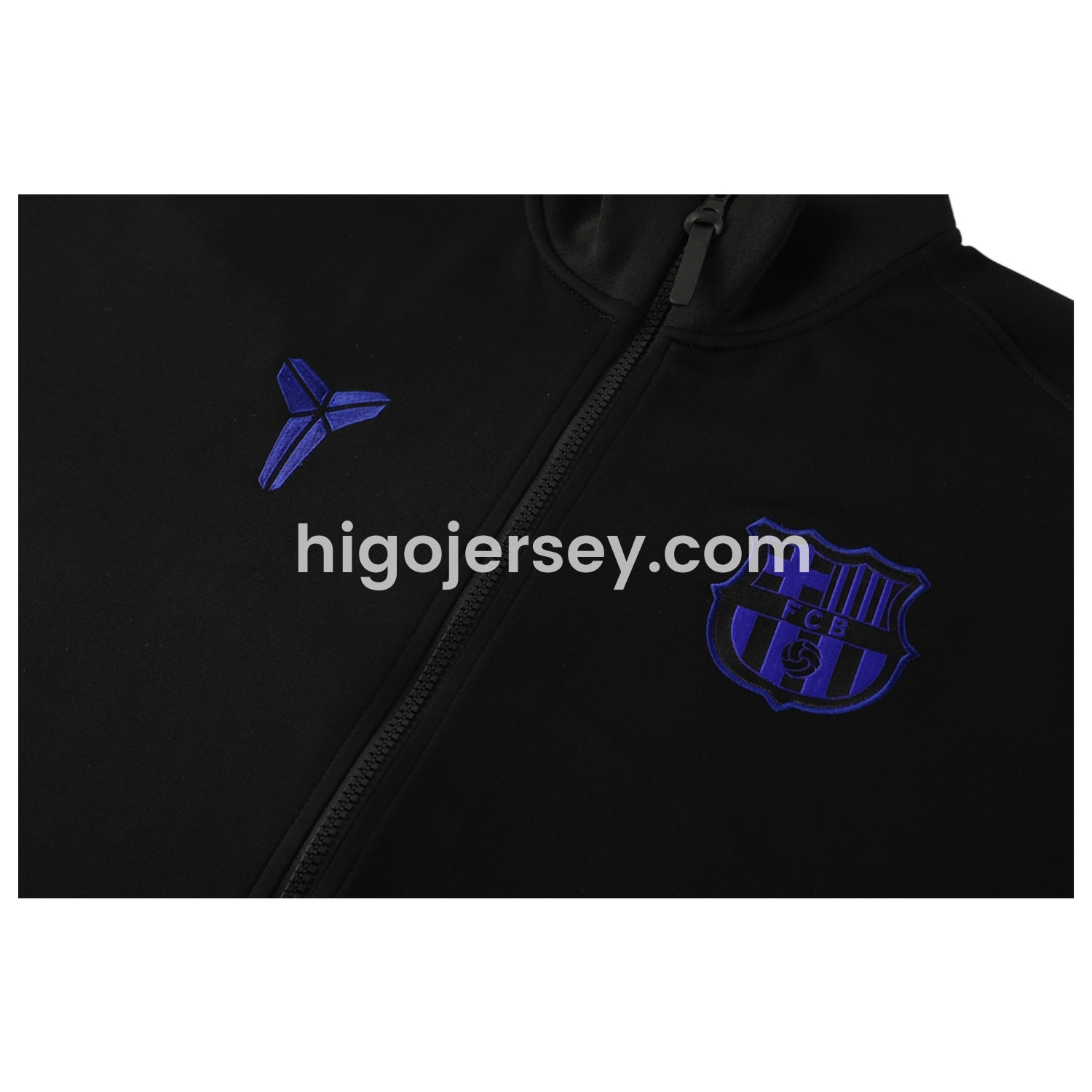 Higojerseys-Barcelona 25-26 Jacket Training Tracksuit - Black top & Black Pants