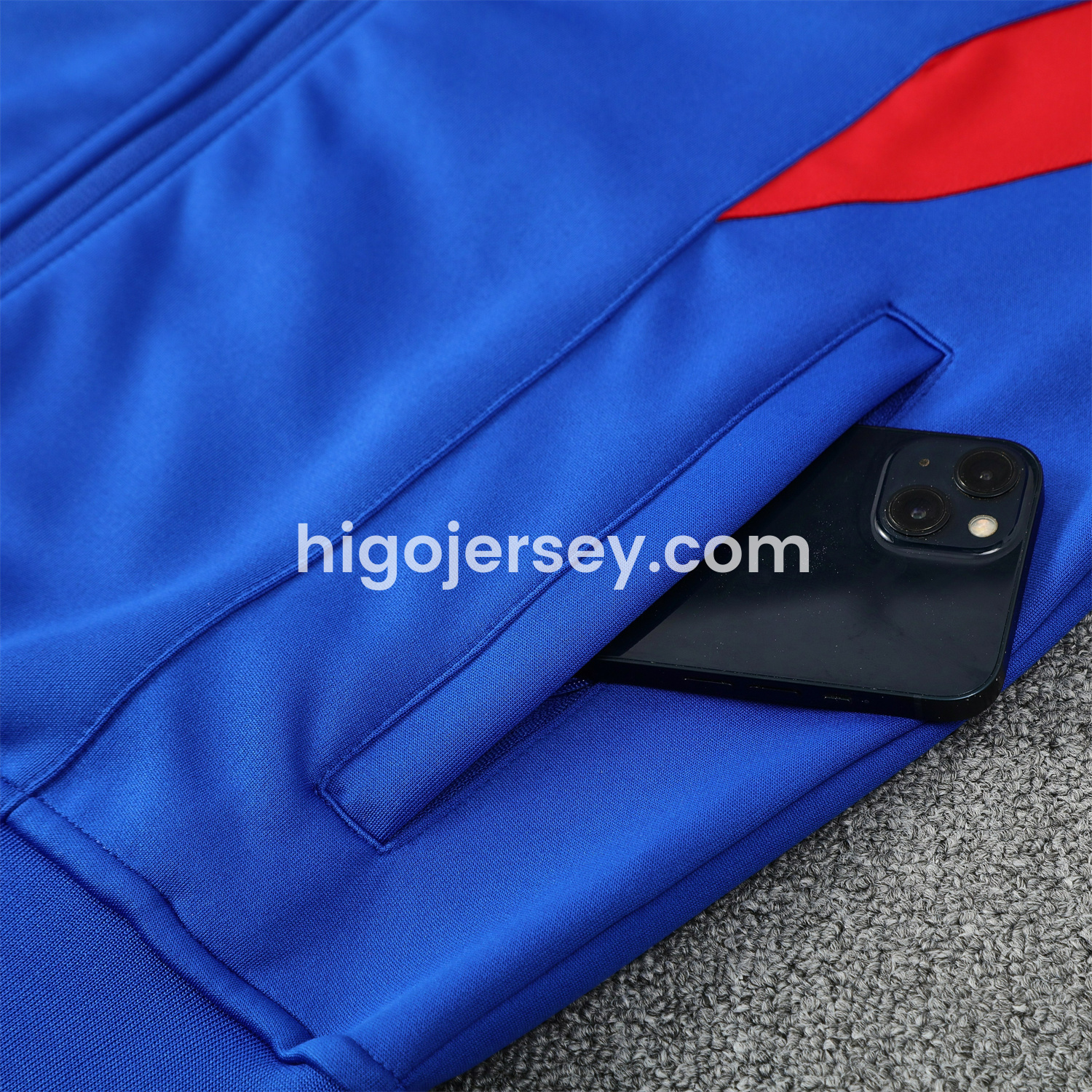 Higojerseys-Spain 25-26 Jacket Training Tracksuit - Blue Jackets & Pants with Red and Yellow