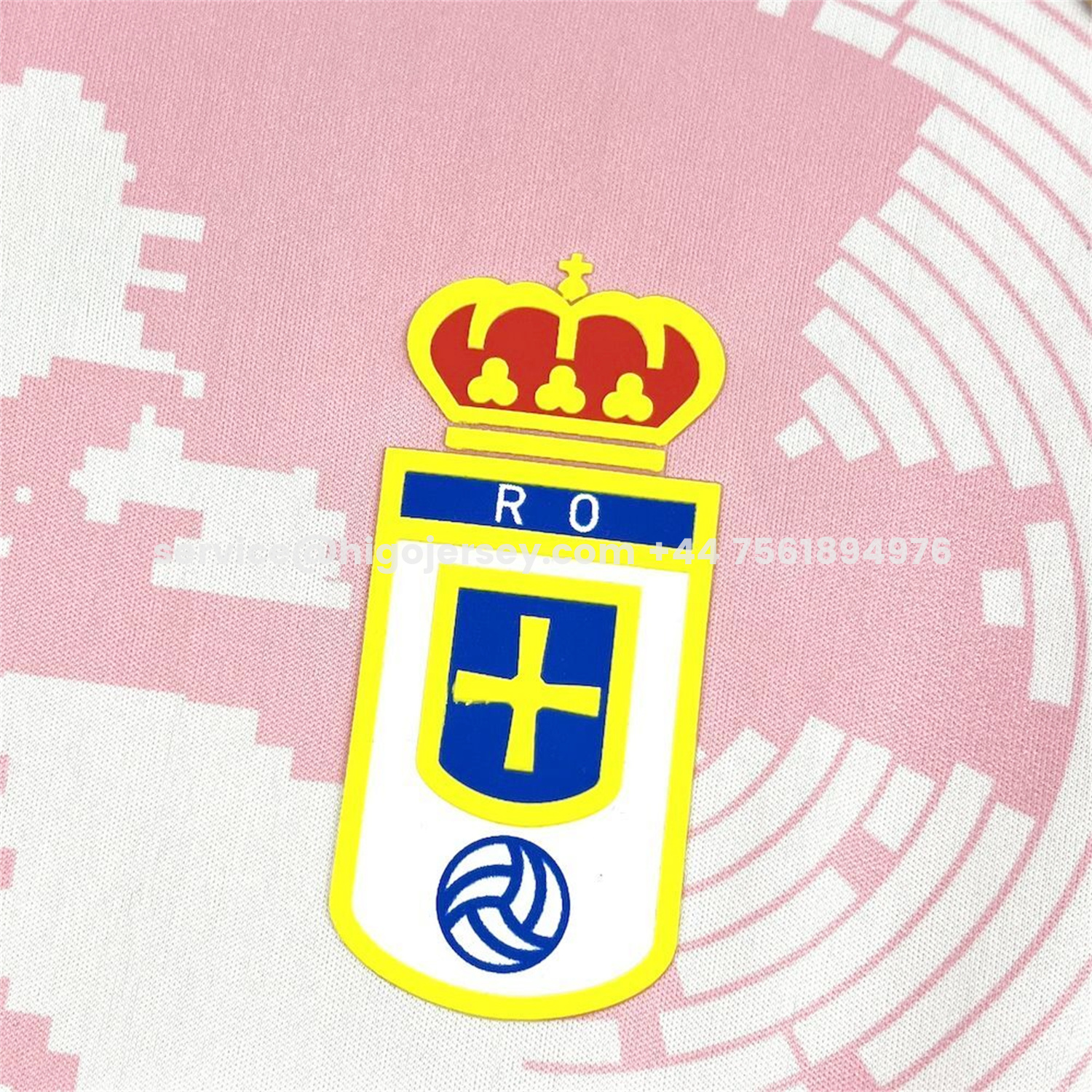 Higojerseys-Real Oviedo 25-26 Pink Special Jersey - Fans Version
