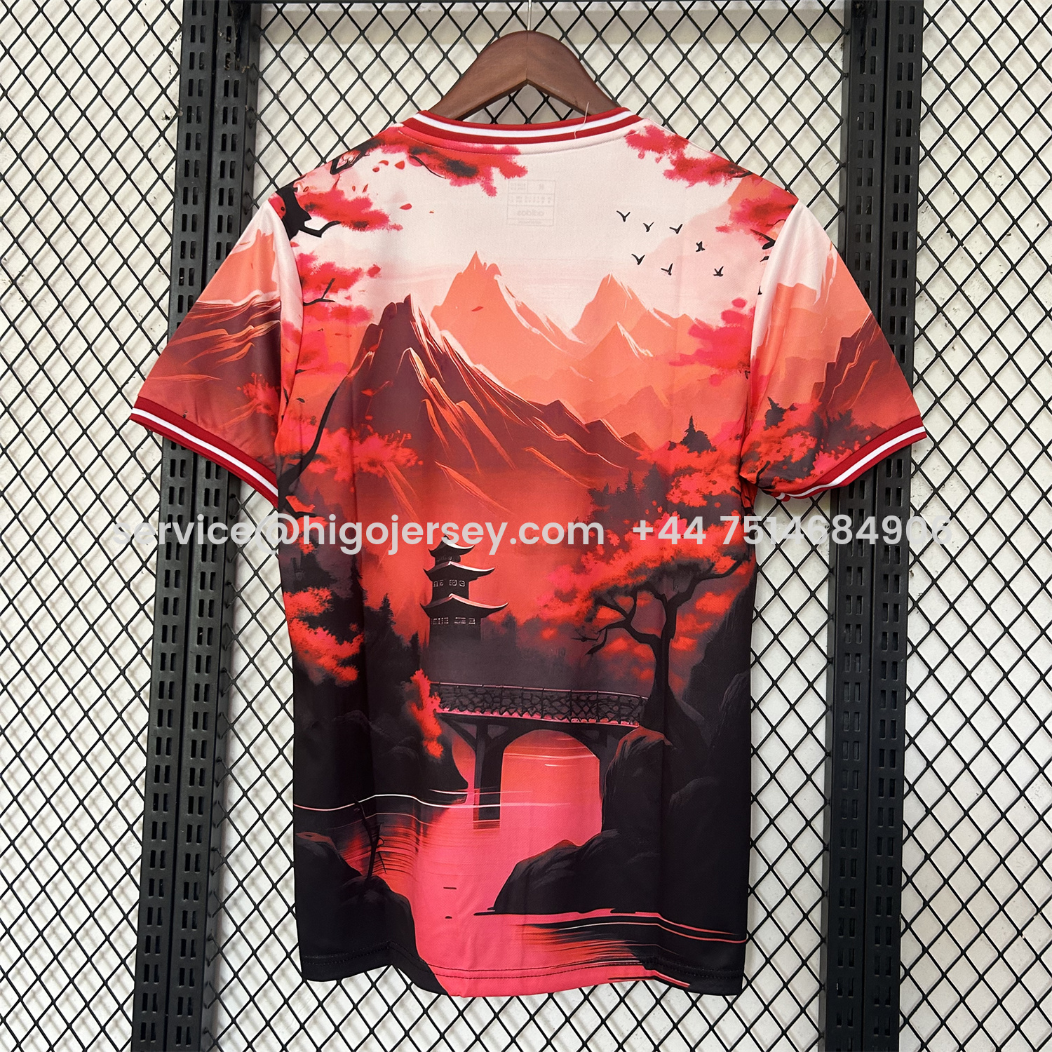 Higojerseys-Japan 25-26 Red Mountains & River & Tower Special Jersey - Fans Version