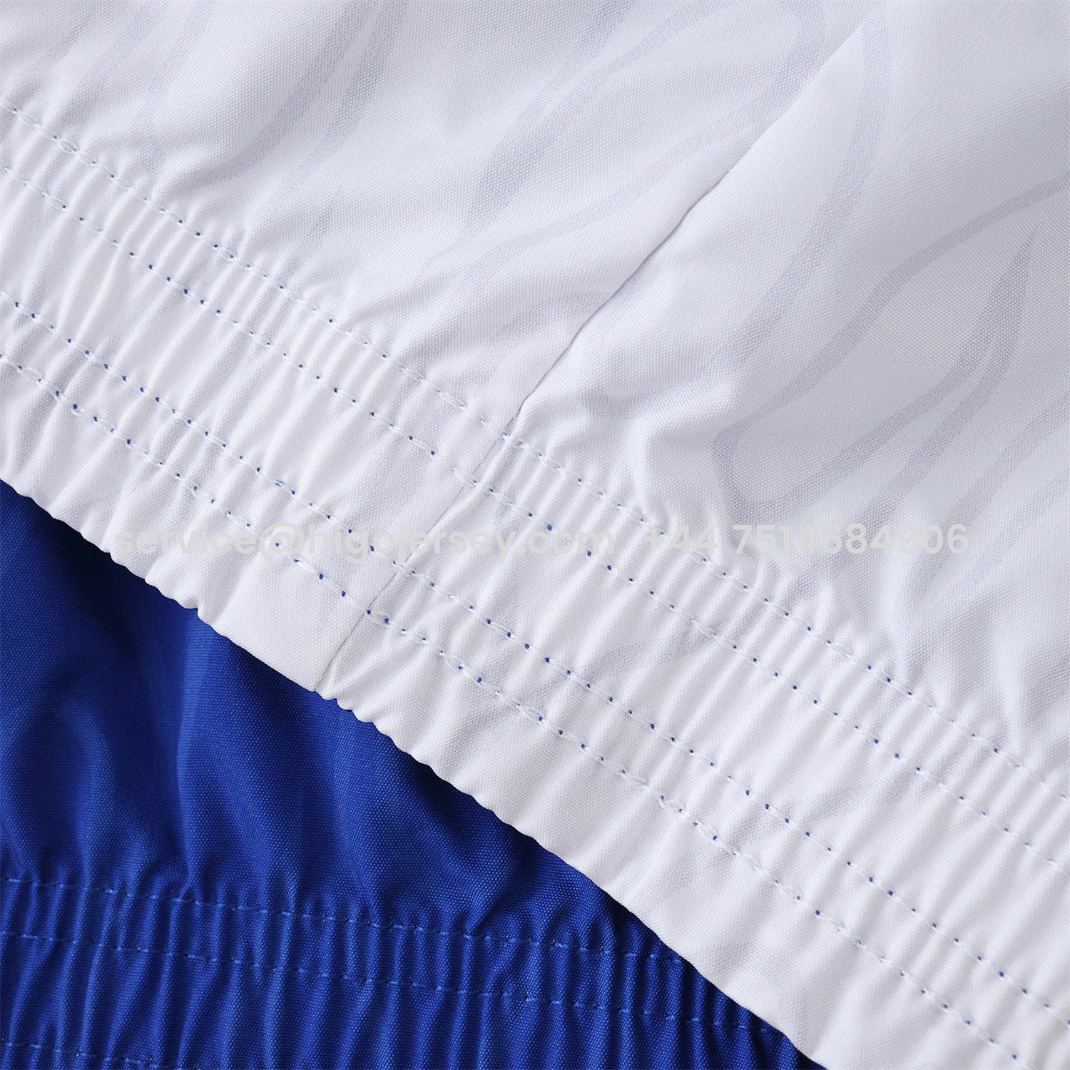 Higojerseys-Retro Japan 1998 Throwback Double Sided Reversible Windbreaker - White & Blue