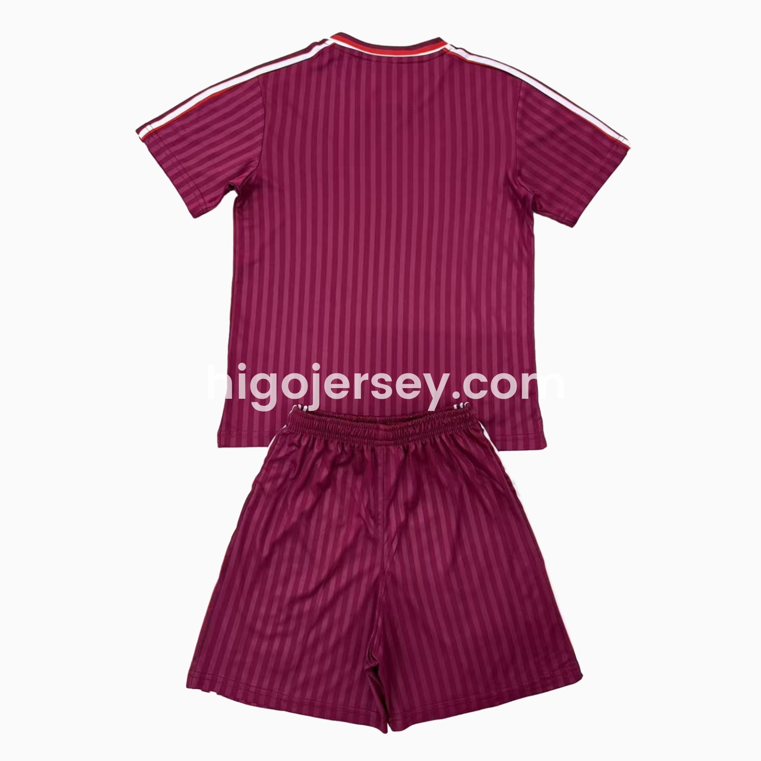Higojerseys-Bayern Munich 24-25 Red Terrace Icon Retro Style Kids Kit
