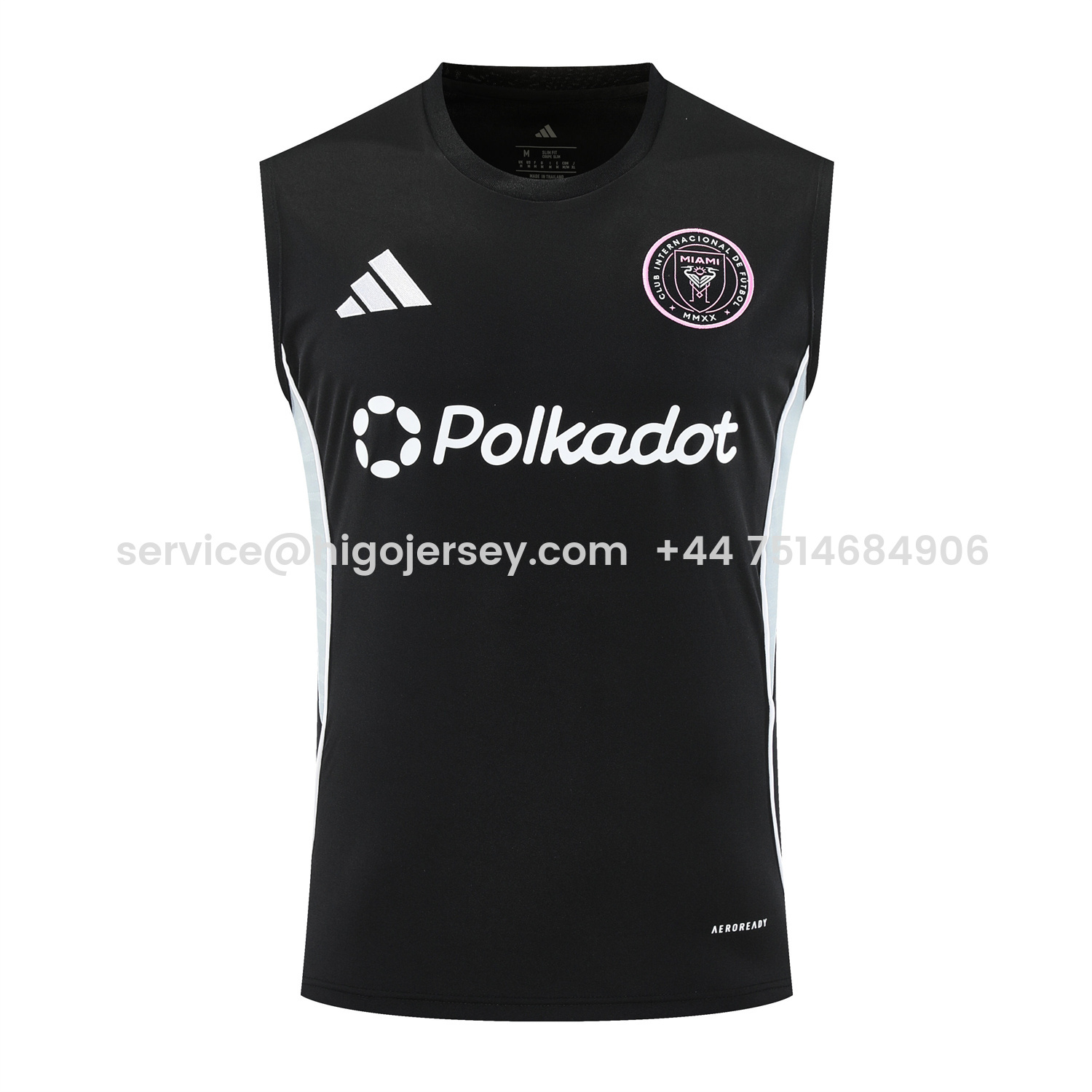 Higojerseys-INT M.A.M 25-26 Vest Training Set - Black And Light Grey Vest & Black Shorts