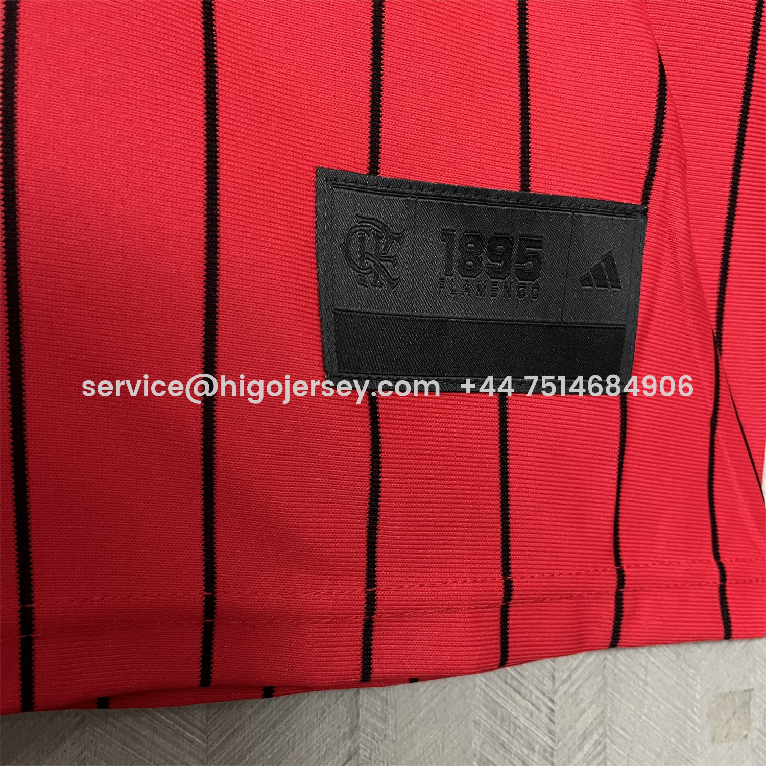 Higojerseys-Flamengo 25-26 Red Baseball Jersey with Black Stripes