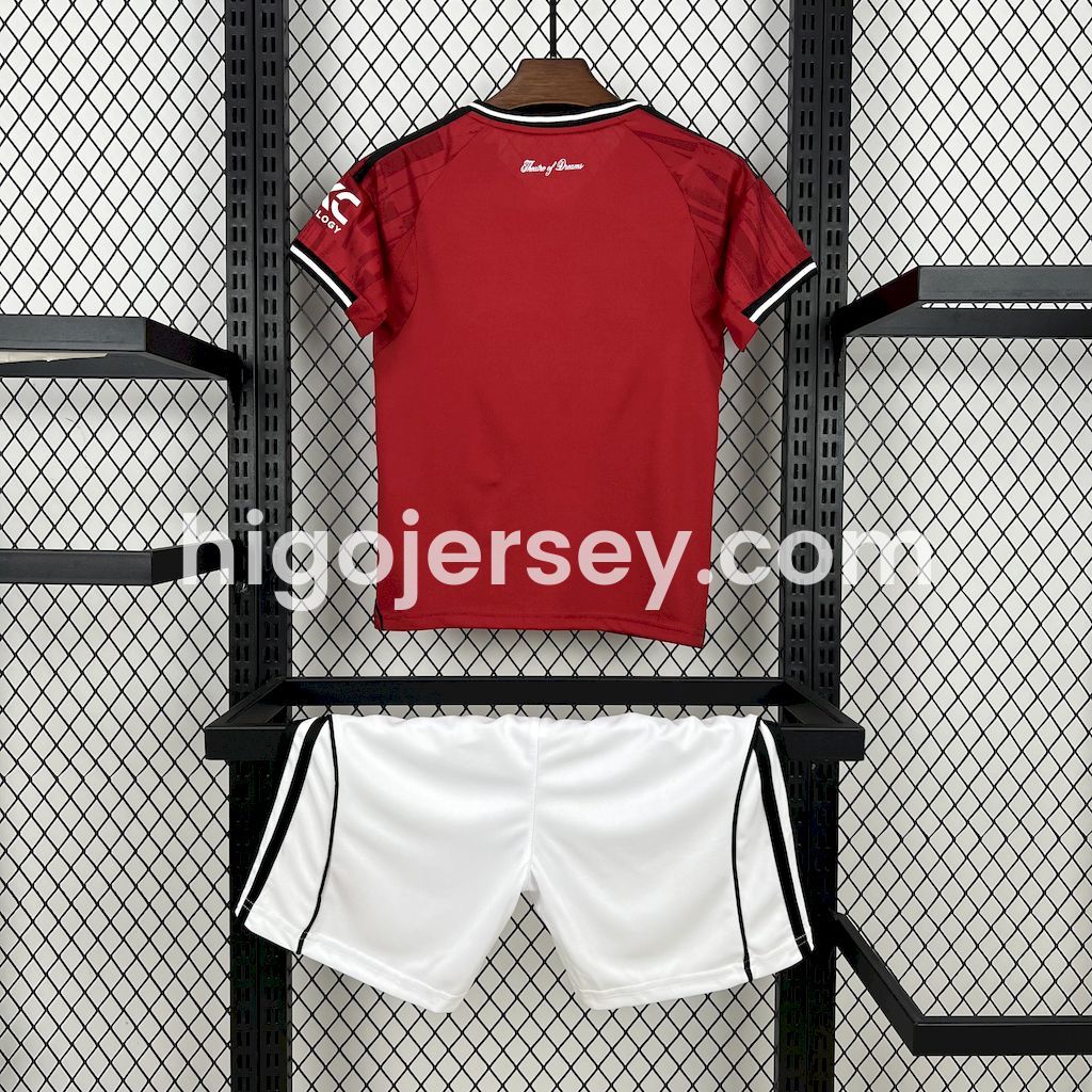 Higojerseys-Manchester United 25-26 Home Kids Kit