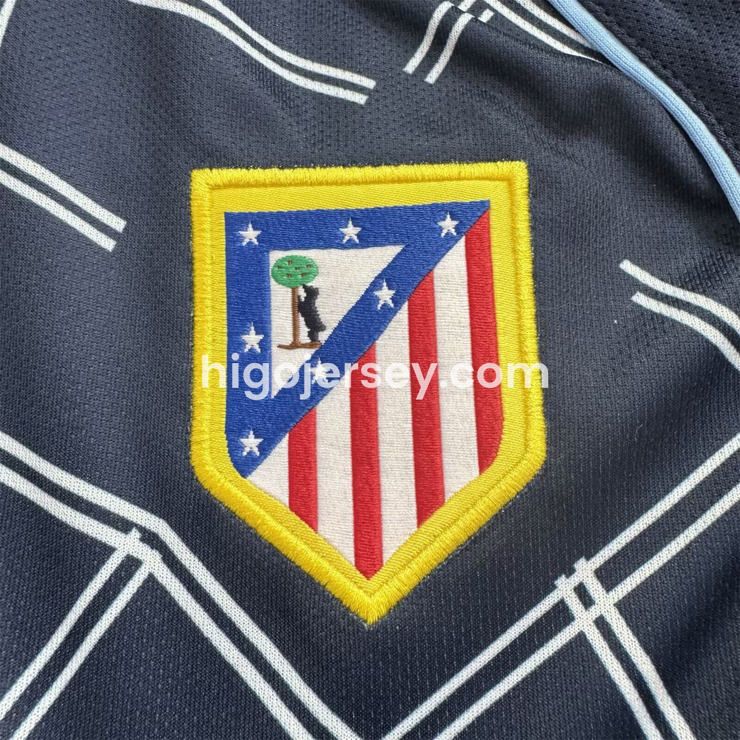Higojerseys-Retro Atletico Madrid 2004-05 Away S.p.i.d.e.r M.a.n Special Long Sleeves Kids Kit