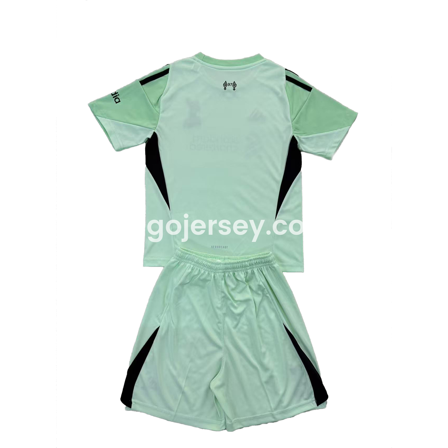 Higojerseys-Liver.pool 25-26 Green Goalkeeper Kids Kit