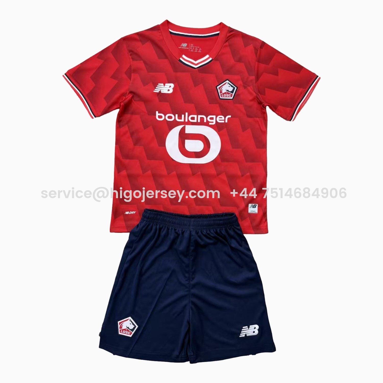 Higojerseys-Lille 25-26 Home Men's Adult Jersey Set - Fans Version