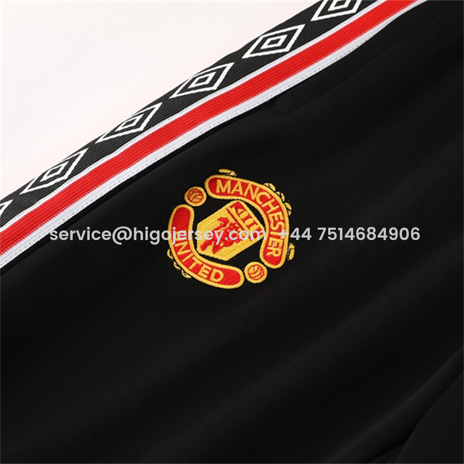 Higojerseys-Manchester United 25-26 Throwback 98-99 Style Jacket Training Tracksuit - Black