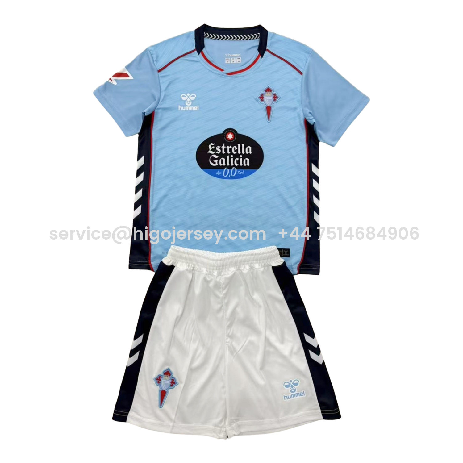 Higojerseys-Celta Vigo 25-26 Home Men's Adult Jersey Set - Fans Version