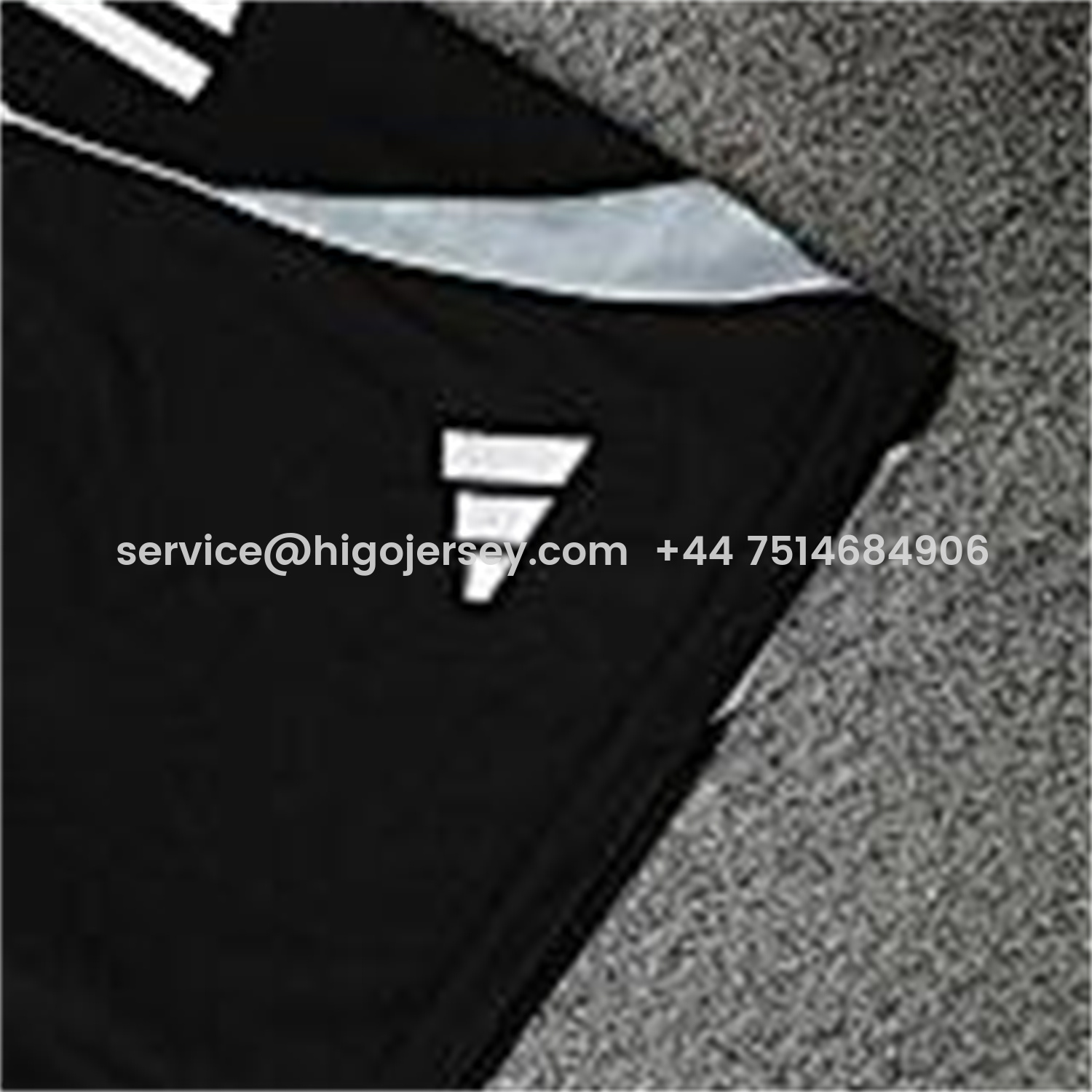 Higojerseys-INT M.A.M 25-26 Short-Sleeve Training Set - Light Grey Stripes Black Top & Black Shorts