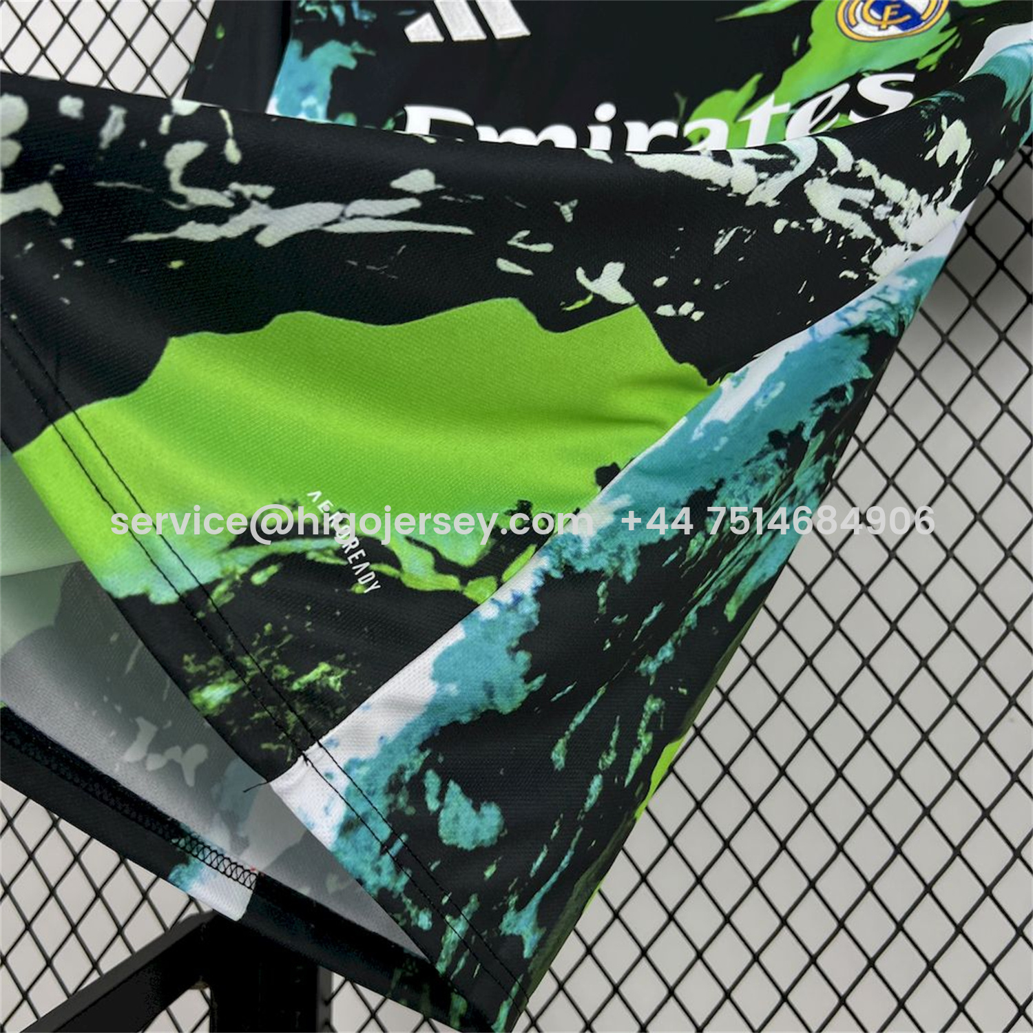 Higojerseys-Real Madrid 25-26 Black Green Colorful Training Jersey - Fans Version