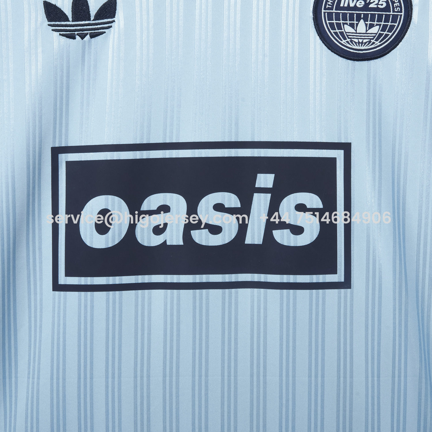 Higojerseys-Bohemian 25-26 Oasis Originals Tour Light Blue Jersey With Number 25 - Fans Version