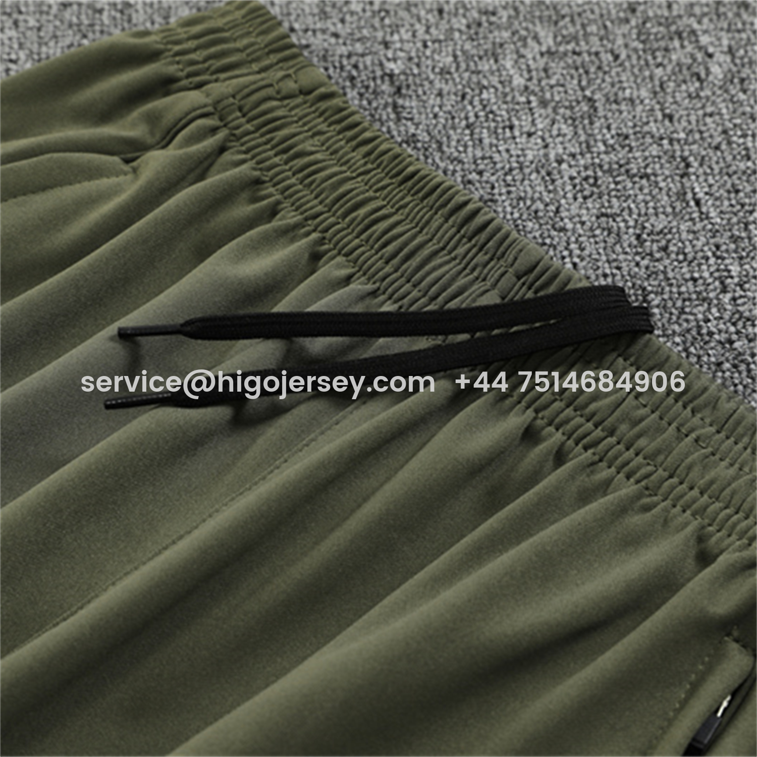 Higojerseys-Real Madrid 25-26 Kids Long Sleeve Training Set - Light Green Top & Army Green Pants