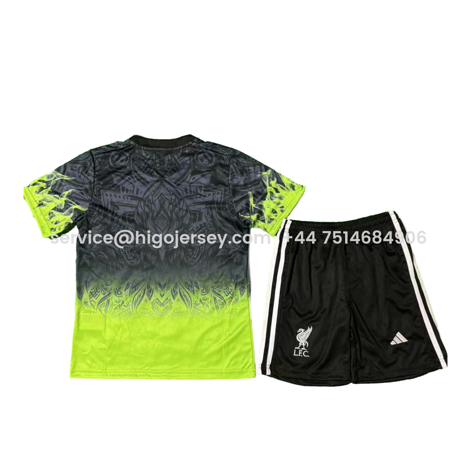 Higojerseys-Liver.pool 25-26 Green Liver.pool Bird Black Special Kids Kit