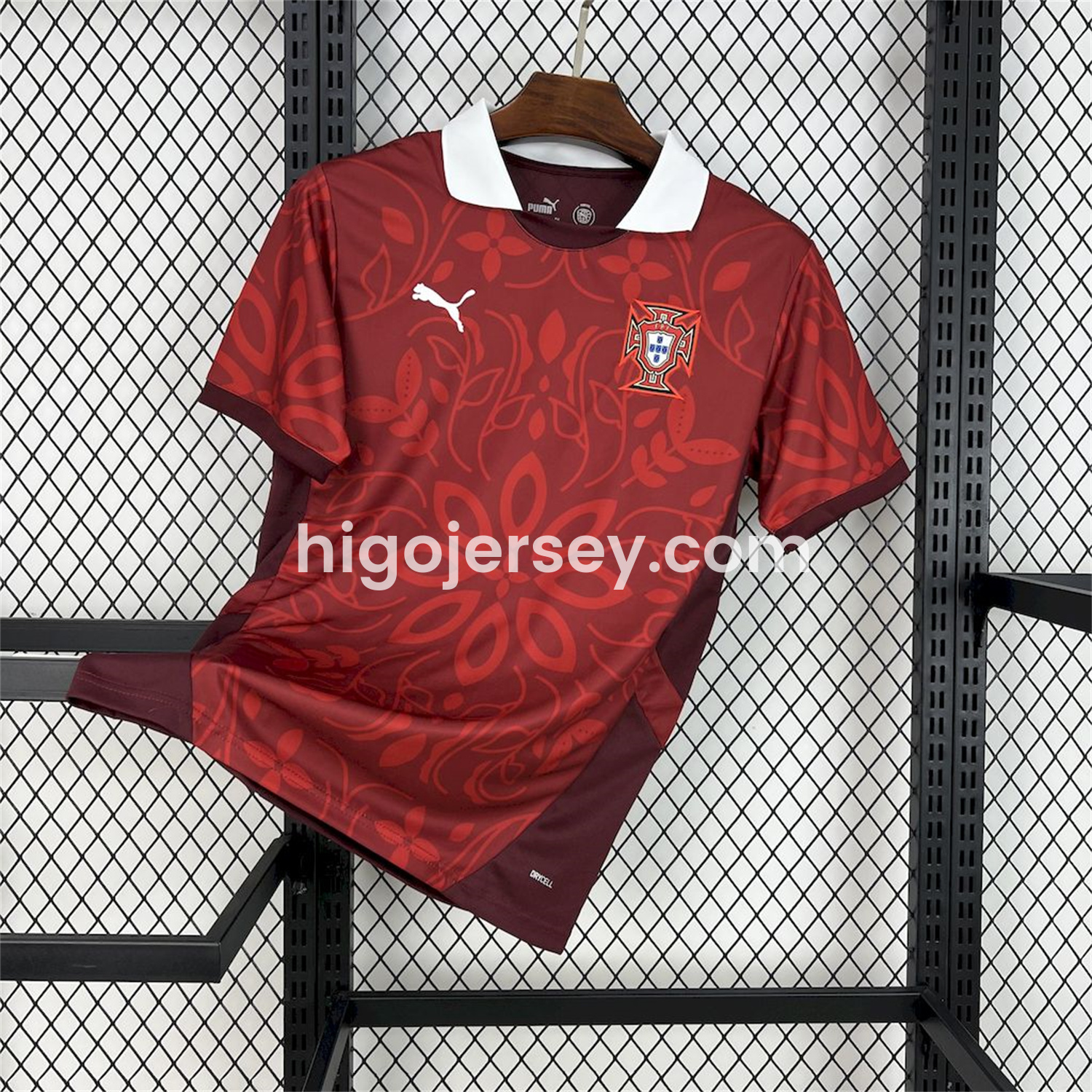 Higojerseys-Portugal 2025-26 Red Flower Training Jersey - Fans Version