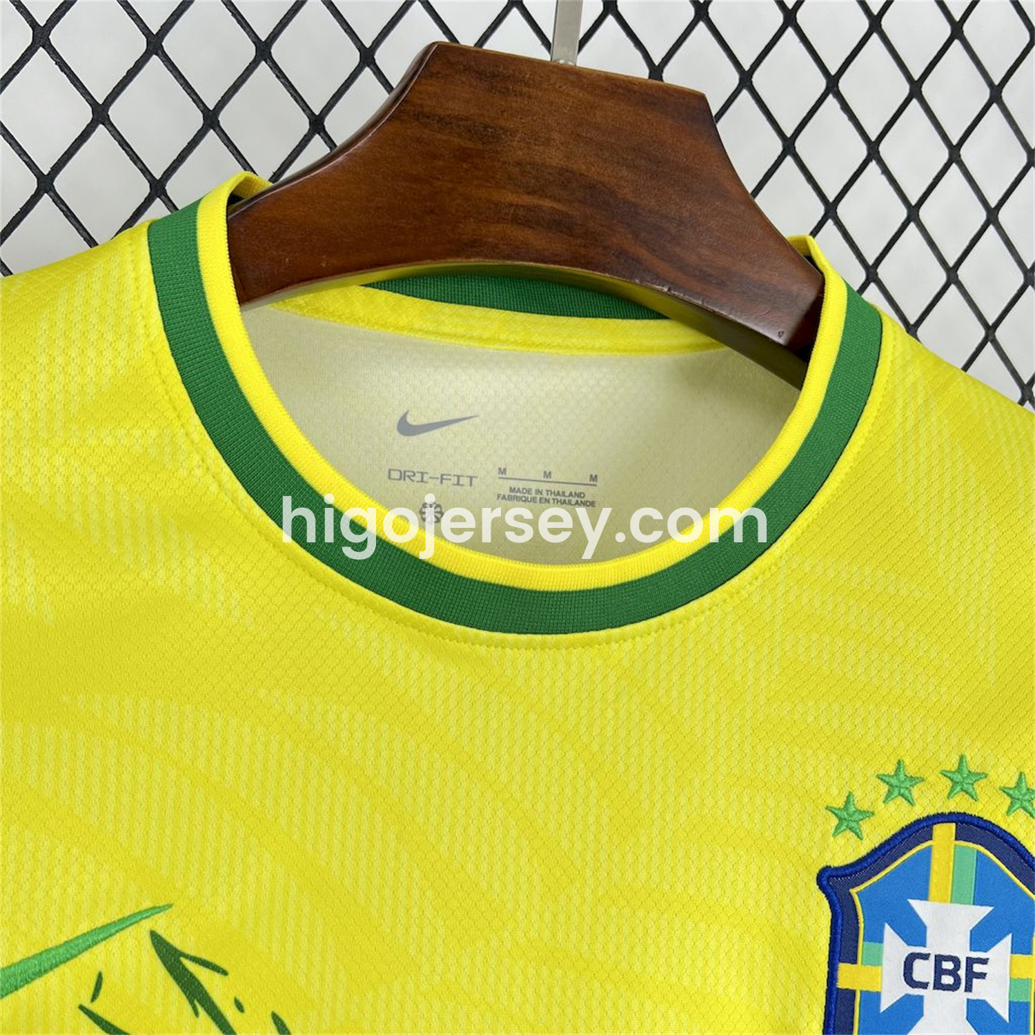 Higojerseys-Brazil 25-26 Green Dove Yellow Jersey - Fans Version