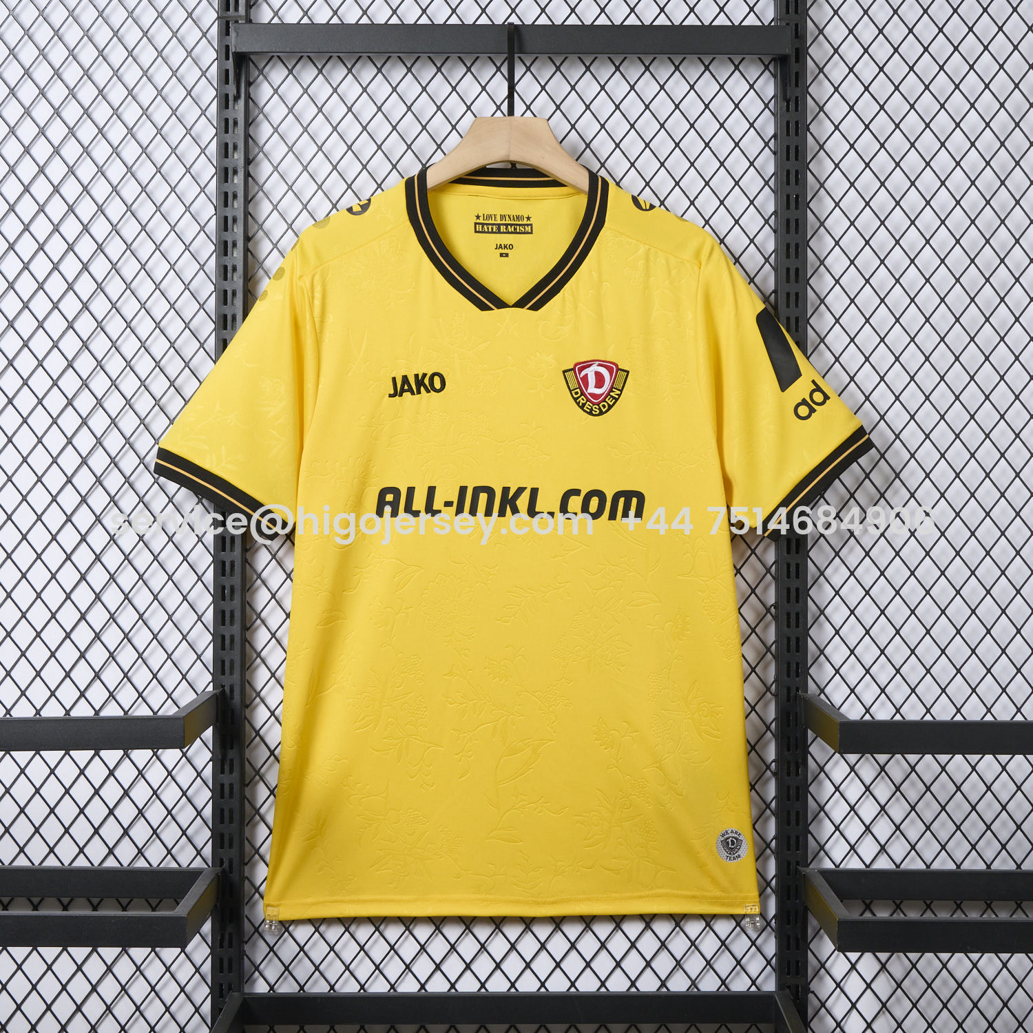 Higojerseys-Dynamo Dresden 25-26 Home Jersey - Fans Version