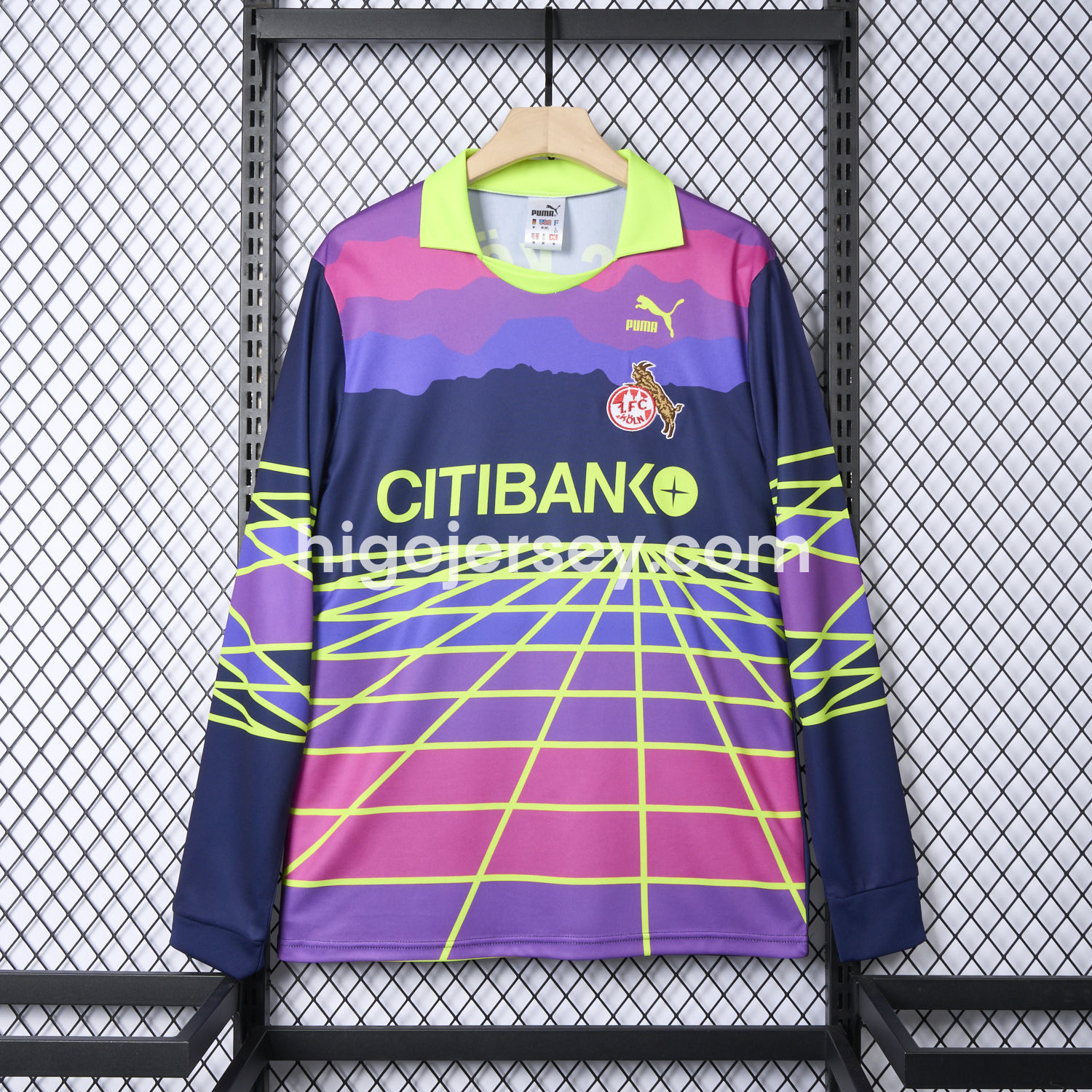 Higojerseys-Retro 1. FC Köln 1991-92 Goalkeeper Long Sleeve Jersey