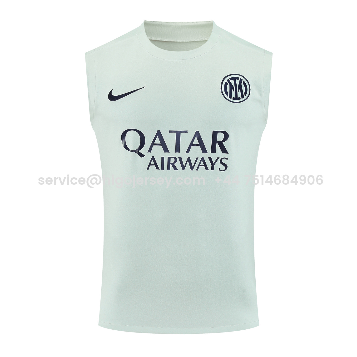 Higojerseys-Inter Milan 25-26 Vest Training Set - White Vest & Blue Shorts